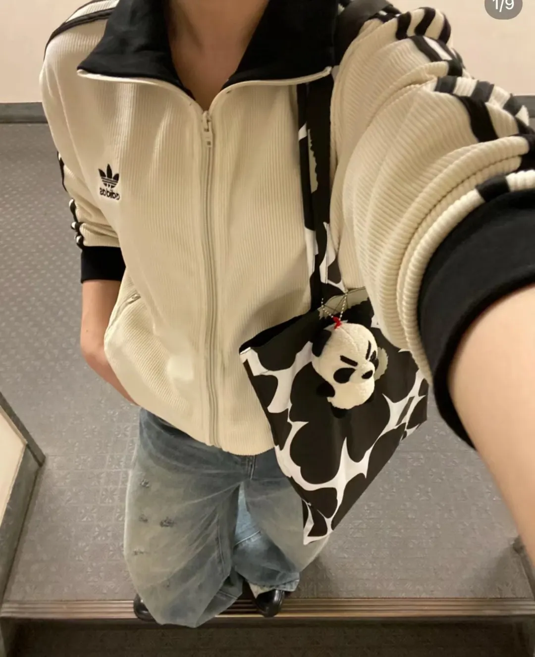 Waffle-Knit Zip-Up Track Jacket D17523032 — view 4
