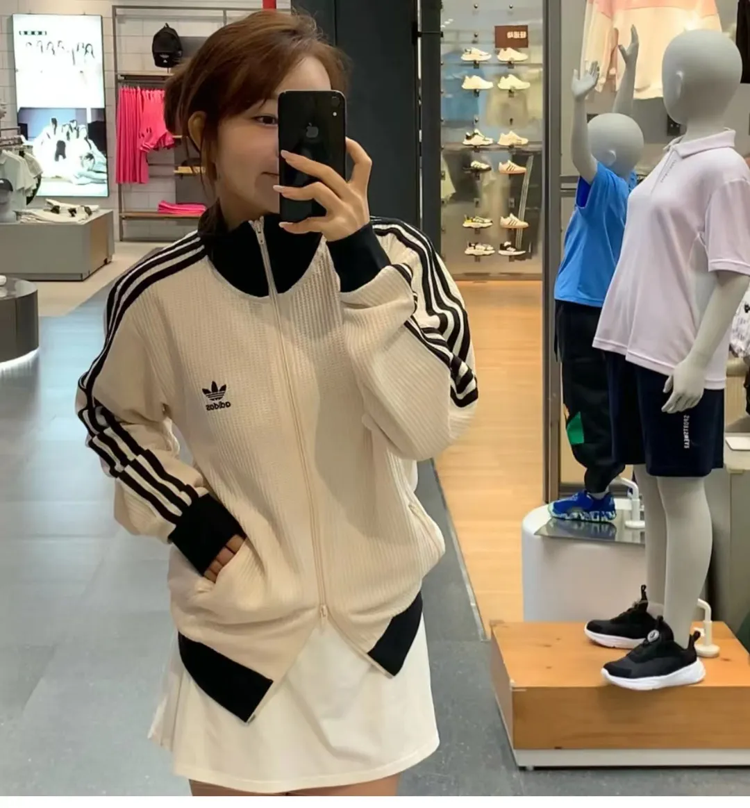 Waffle-Knit Zip-Up Track Jacket D17523032 — view 6