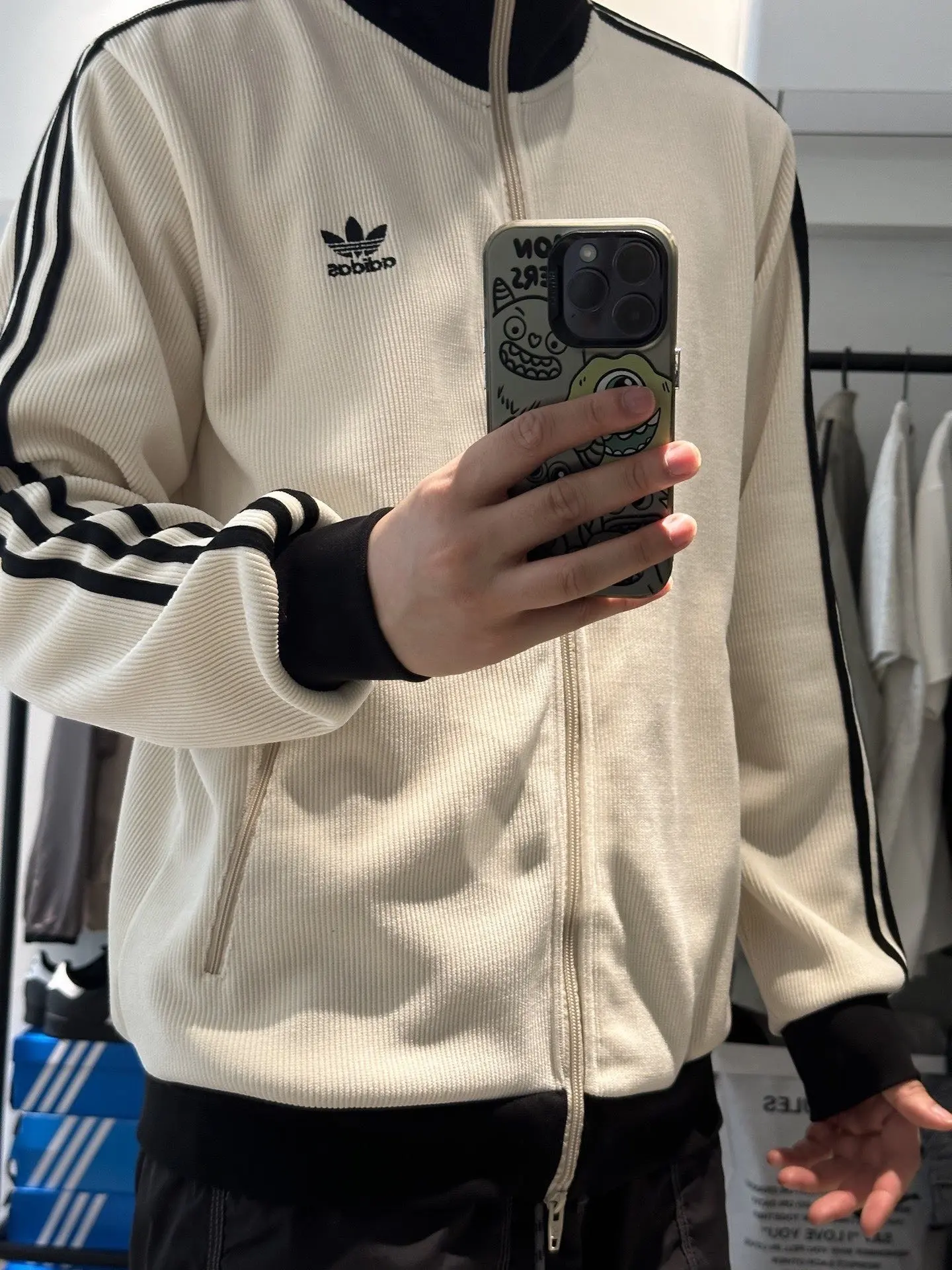 Waffle-Knit Zip-Up Track Jacket D17523032 — view 12