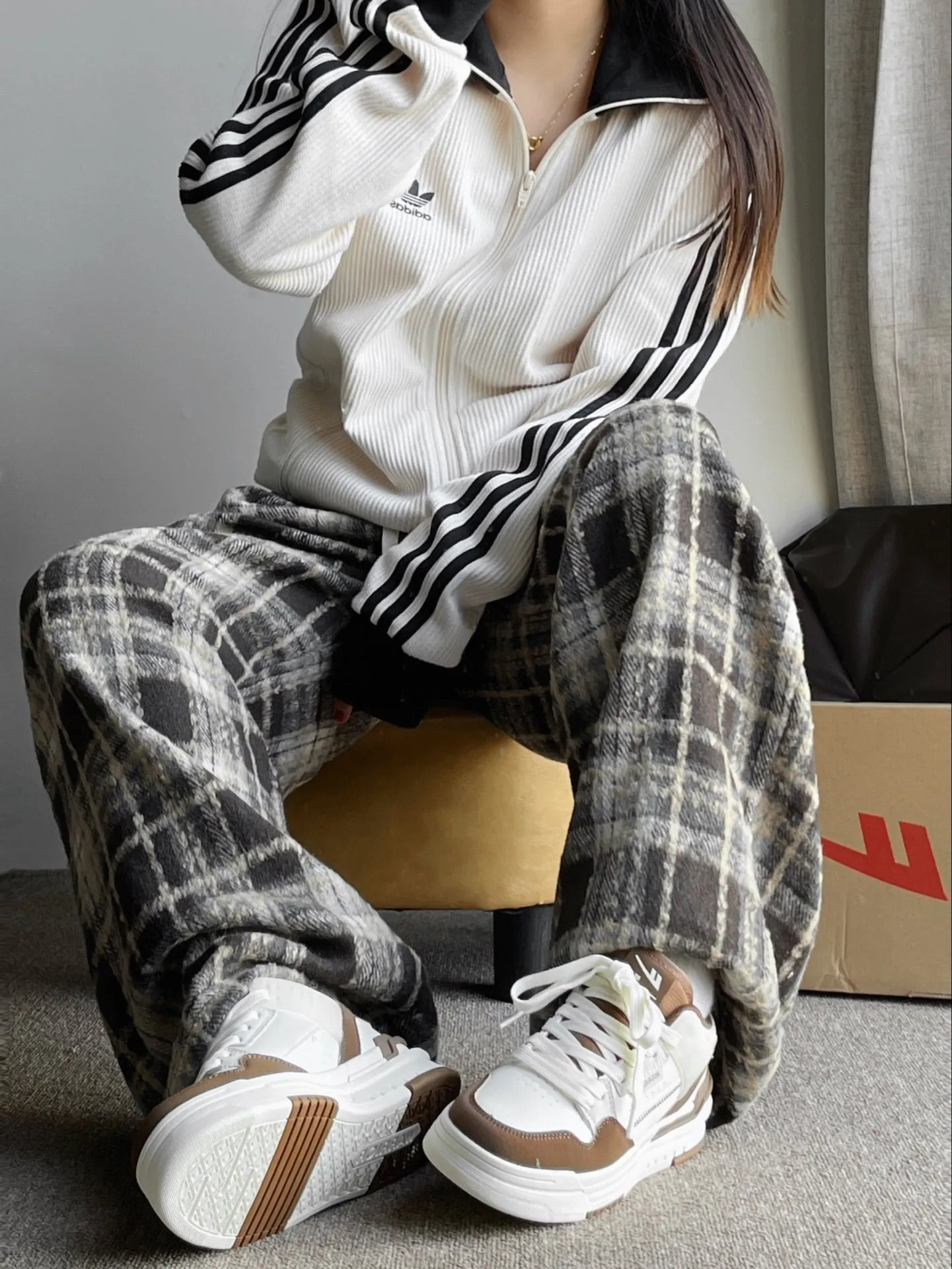 Waffle-Knit Zip-Up Track Jacket D17523032 — view 13