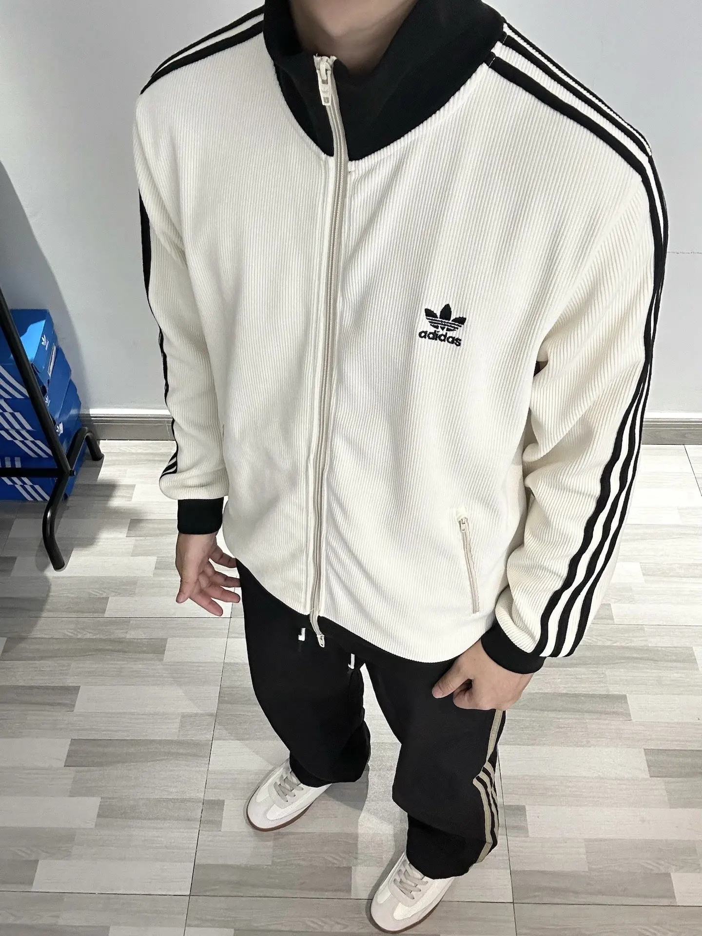 Waffle-Knit Zip-Up Track Jacket D17523032 — view 15