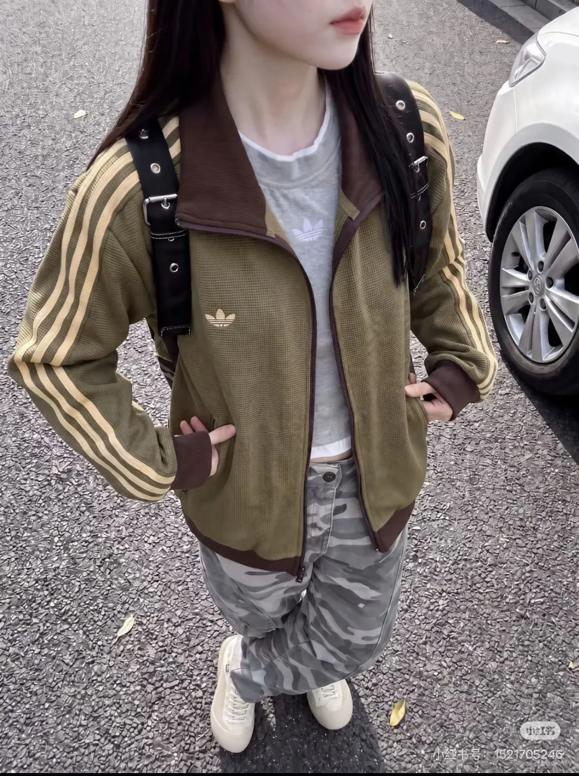 Originals Waffle Knit Track Jacket D17523051 — view 2