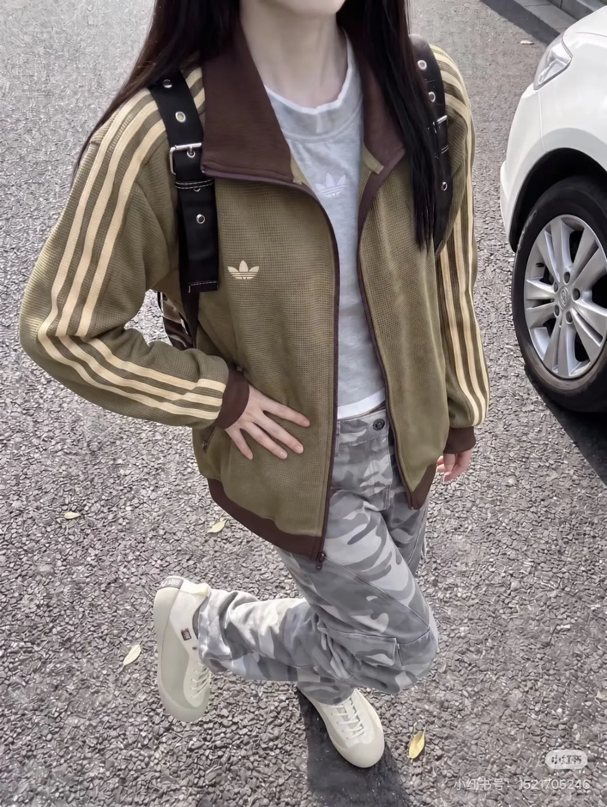 Originals Waffle Knit Track Jacket D17523051 — view 3