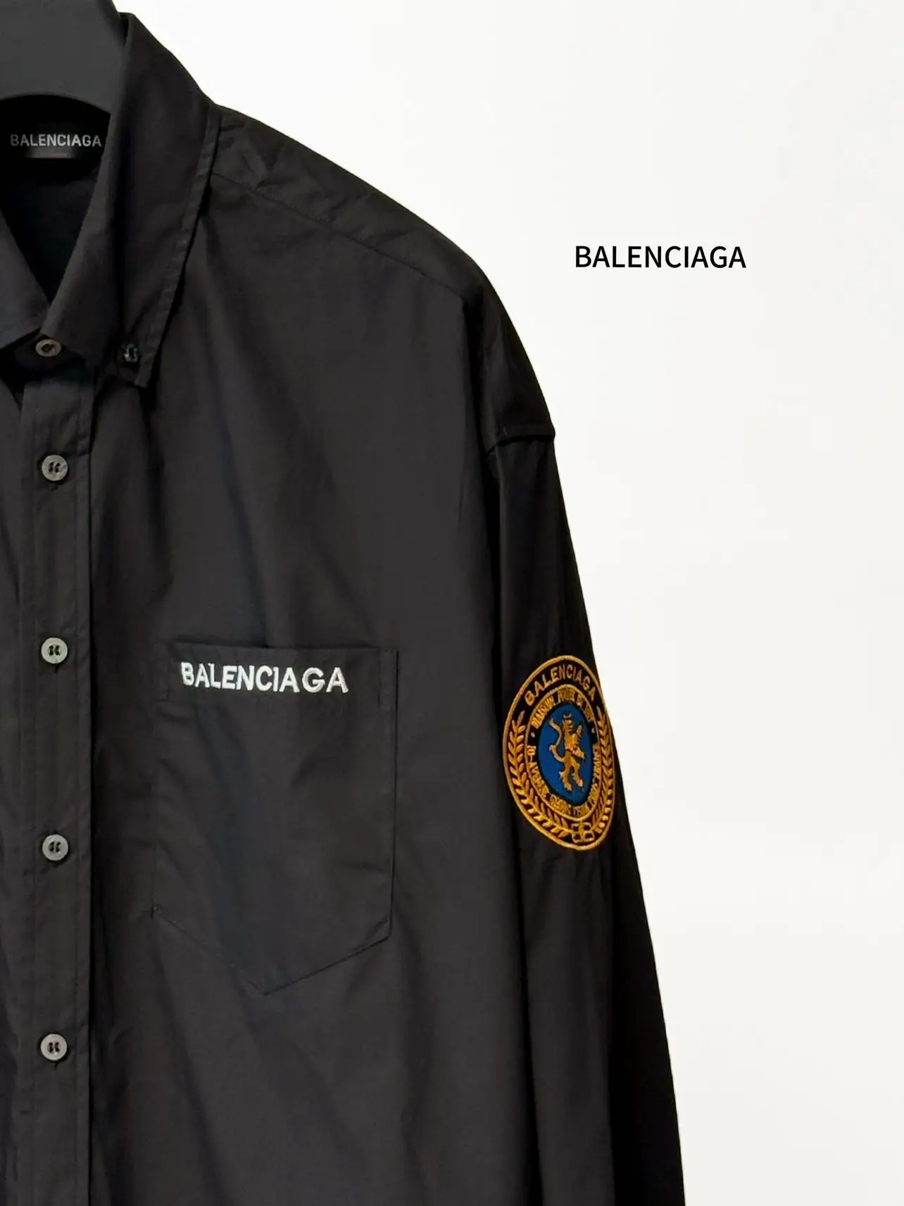 Embroidered Crest Logo Long-Sleeve Shirt D17521128 — view 5