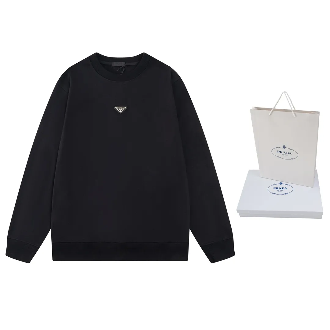 Enamelled Triangle Logo Crew-Neck Sweatshirt D17821187