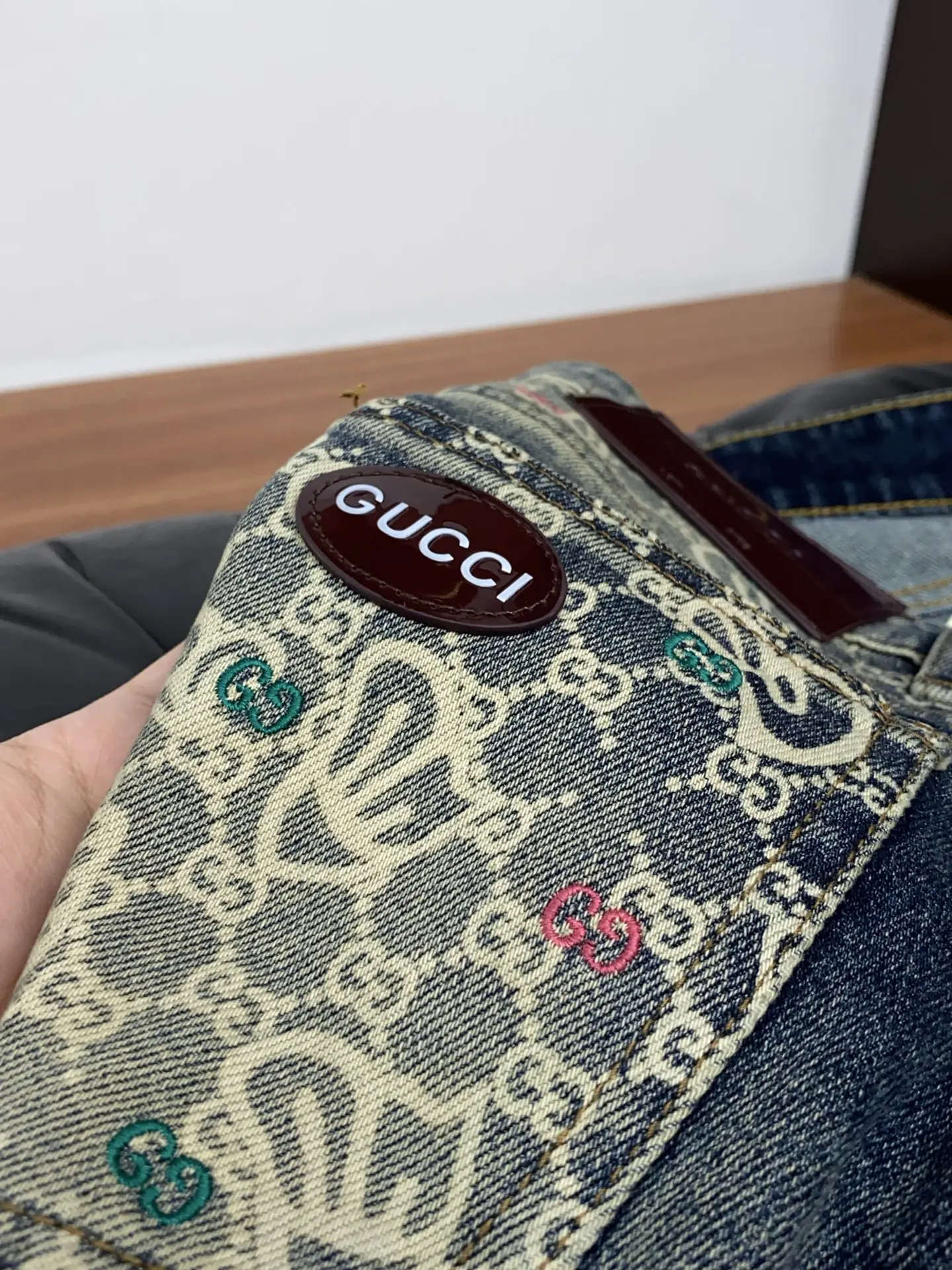 Monogram Slim-Fit Straight-Leg Jeans D18023868 — view 6