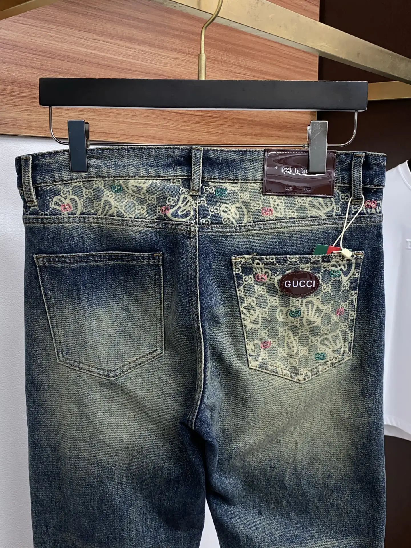 Monogram Slim-Fit Straight-Leg Jeans D18023868 — view 9