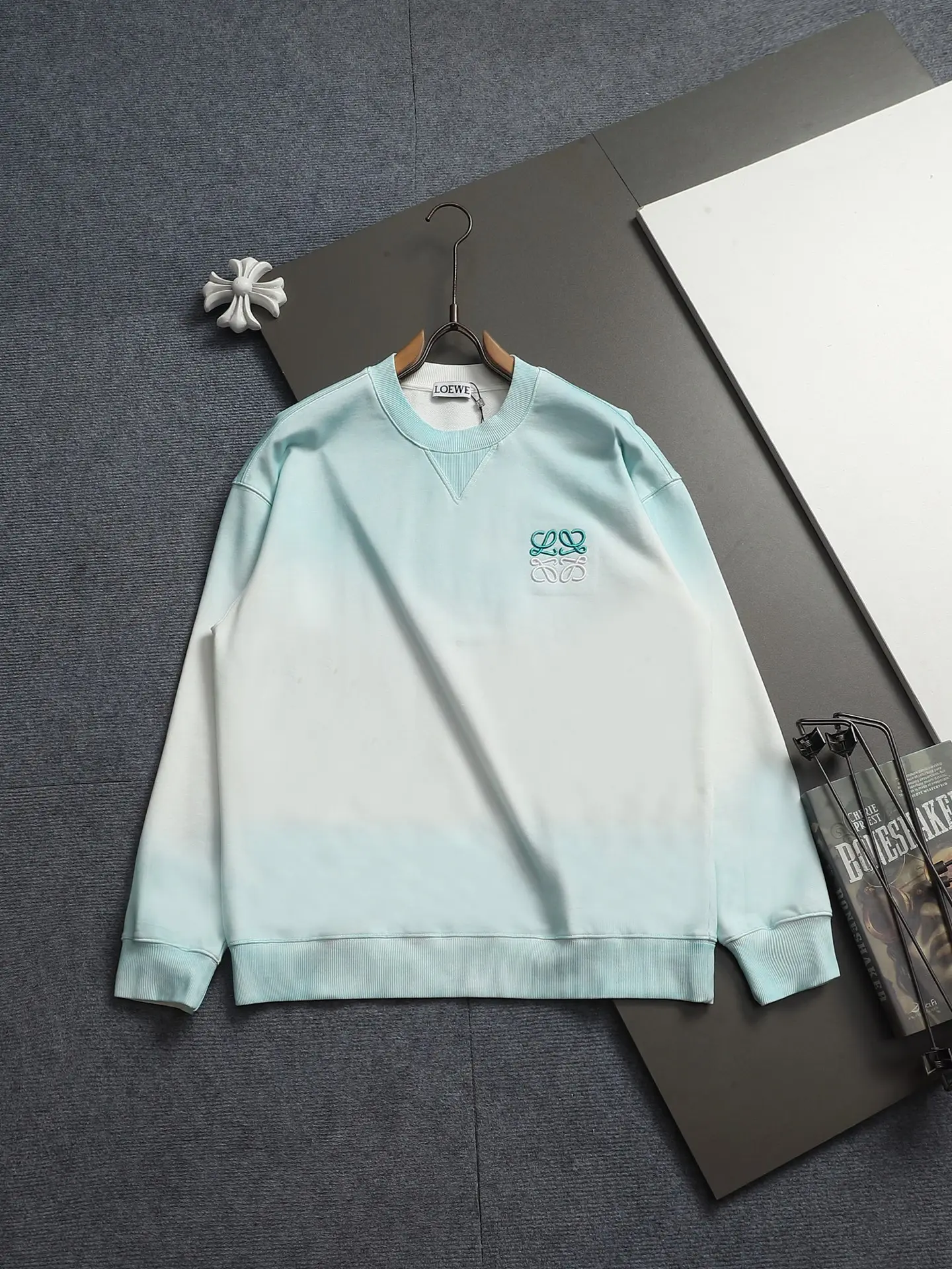 Anagram Embroidered Tie-Dye Sweatshirt D18023231