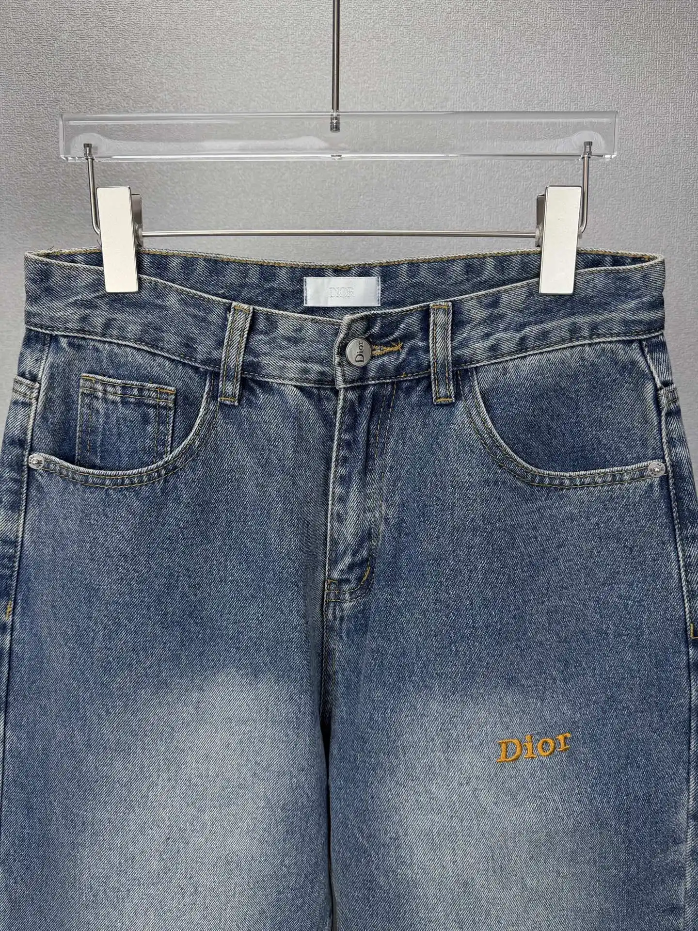 Logo-Embroidered Straight-Leg Jeans D18023163 — view 3