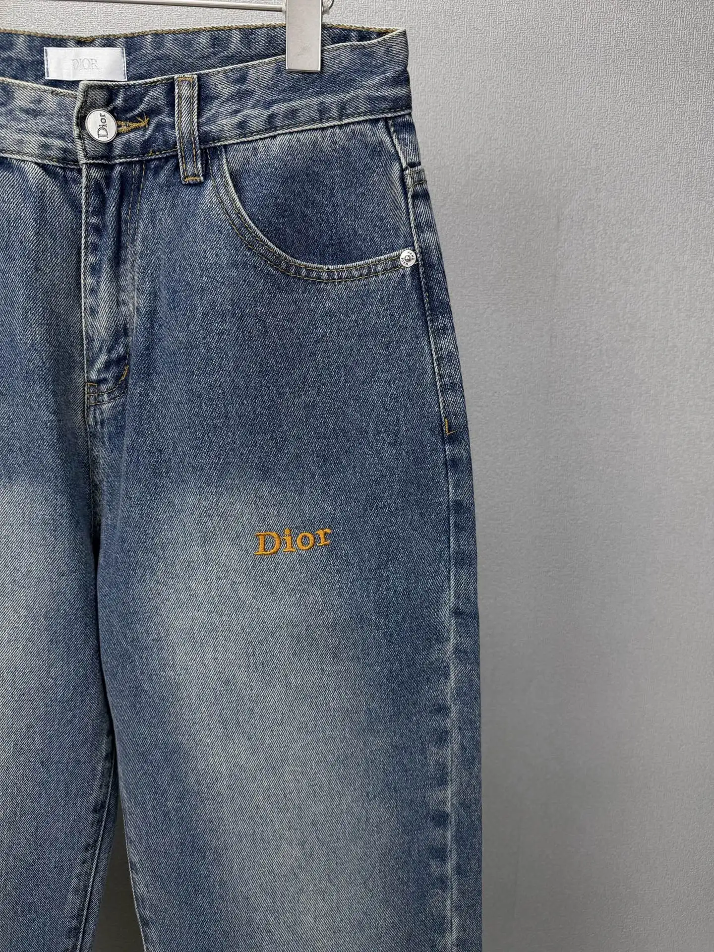Logo-Embroidered Straight-Leg Jeans D18023163 — view 4