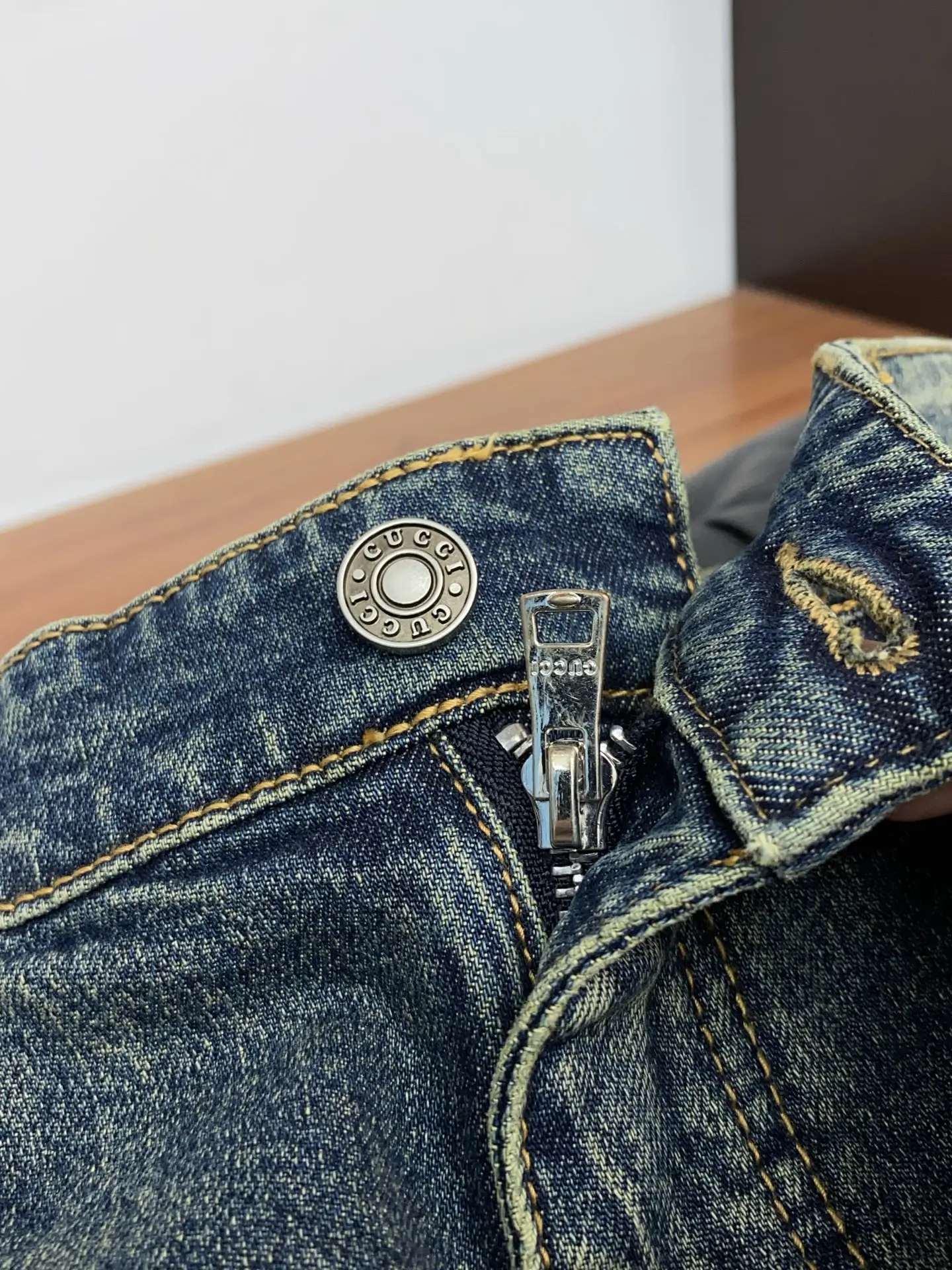 Slim-Fit Monogram Print Straight-Leg Jeans D18023867 — view 5