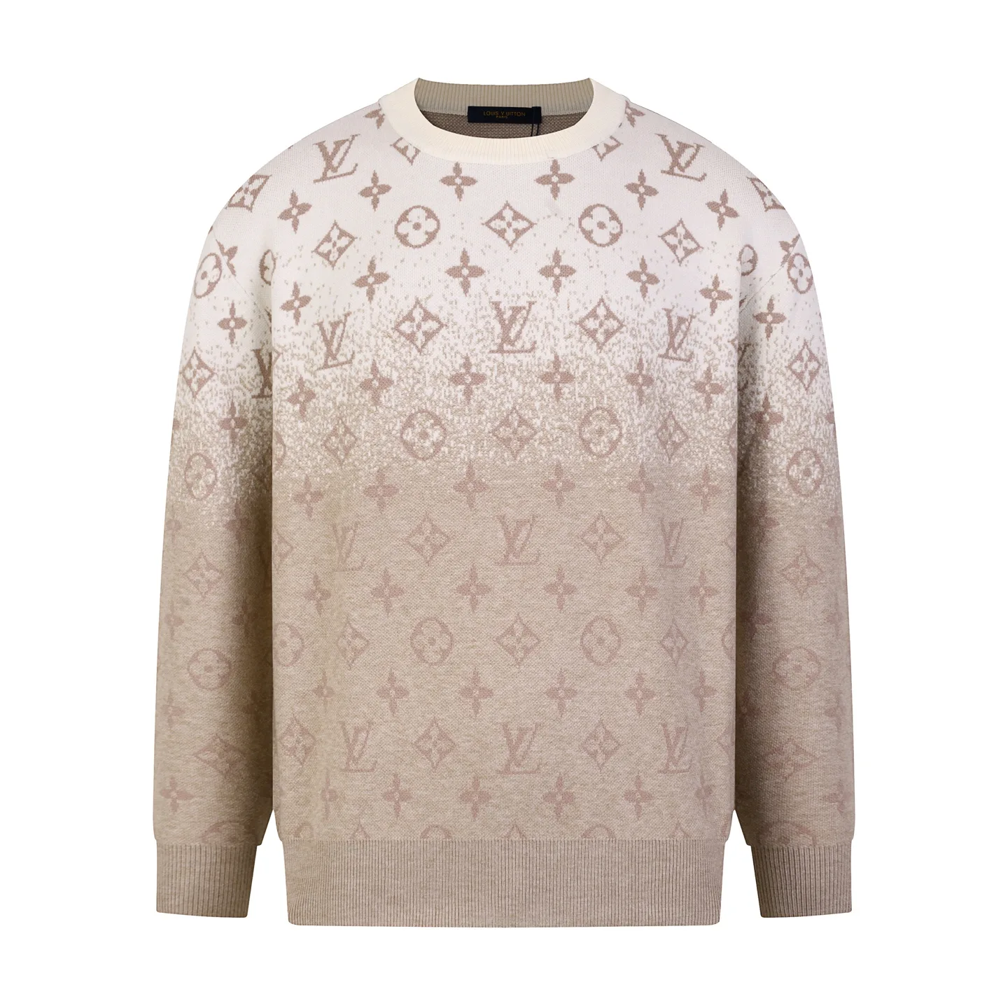 Monogram Gradient Crew-Neck Knit Sweater D18021633