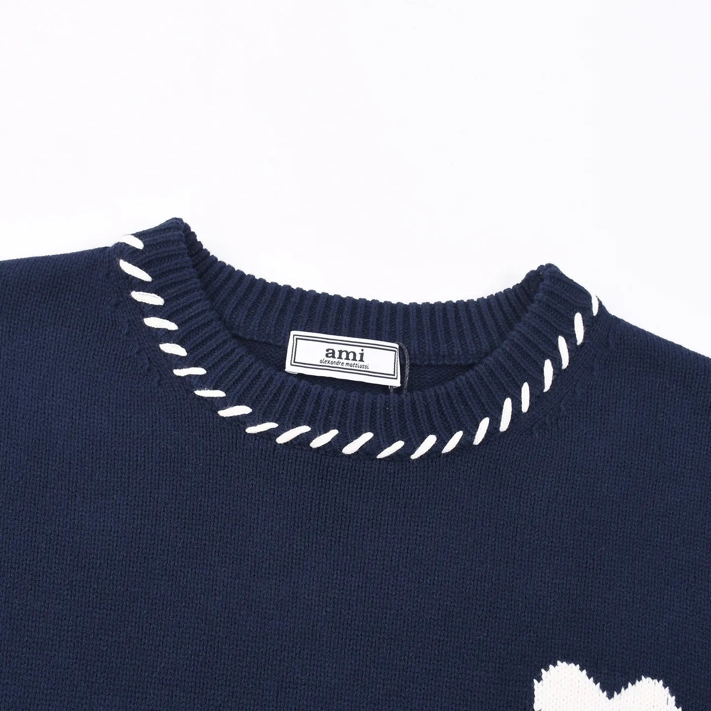 Ami de Coeur Intarsia Knit Crew-Neck Sweater D18021628 — view 4
