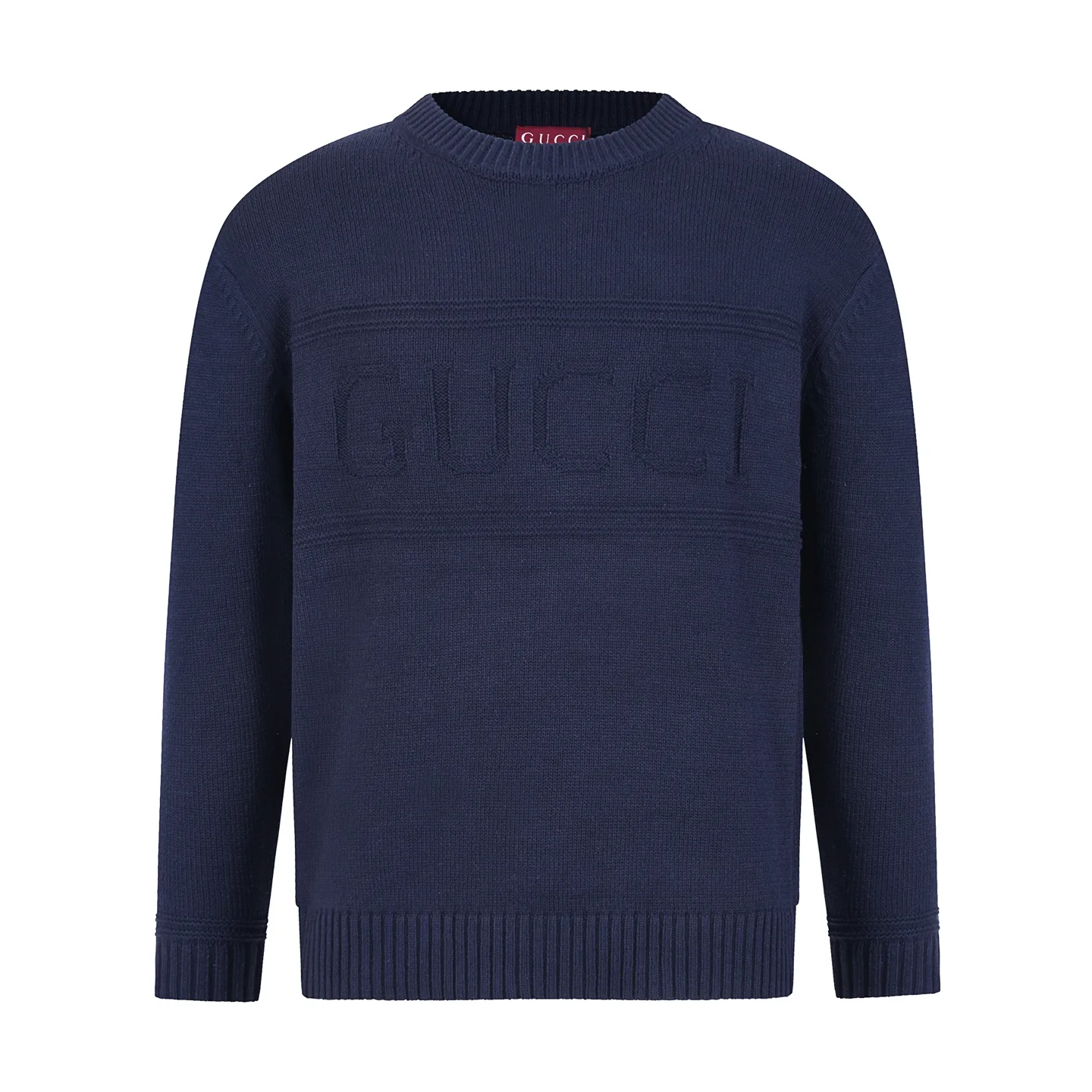Logo-Embossed Crew-Neck Knit Sweater D18021625