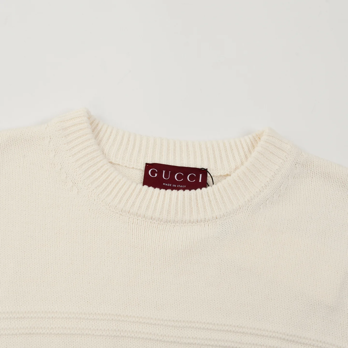 Logo-Embossed Cotton Knit Sweater D18021624 — view 3