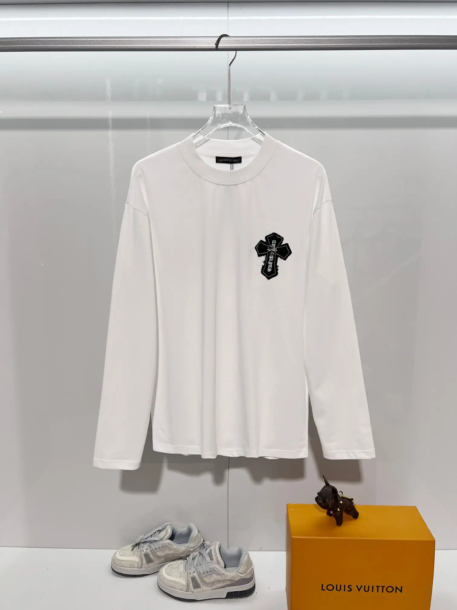 Chrome Hearts Cross Patch Long-Sleeve T-Shirt D18024181