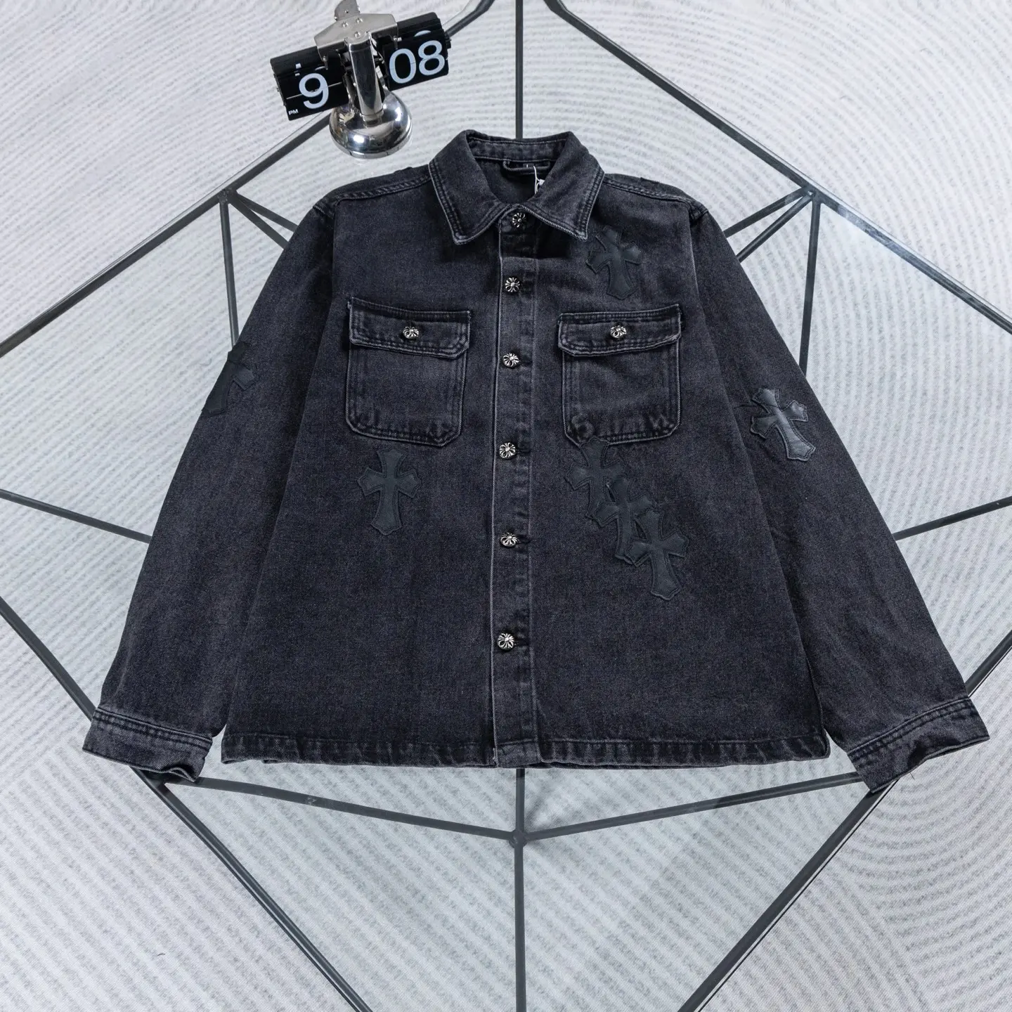 Chrome Hearts Cross Patch Washed Denim Jacket D18023902 — view 3