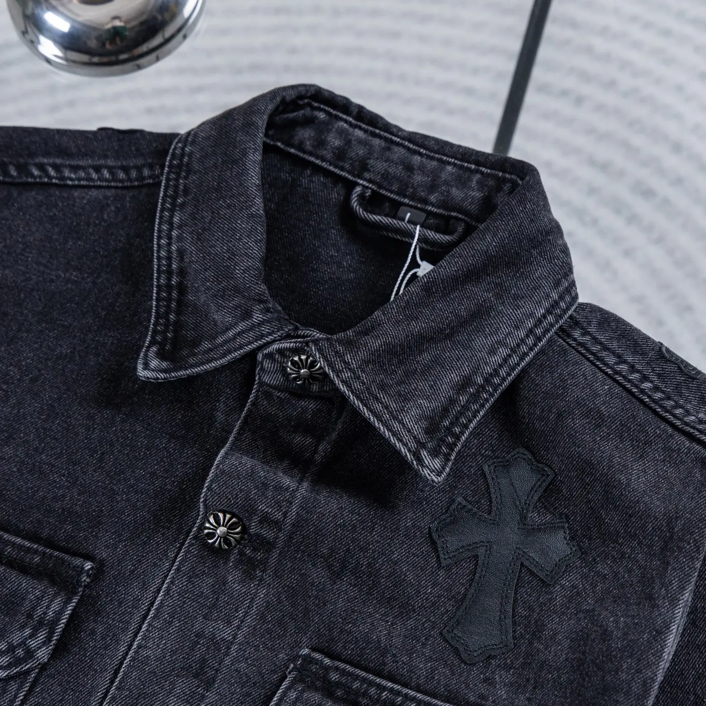 Chrome Hearts Cross Patch Washed Denim Jacket D18023902 — view 4