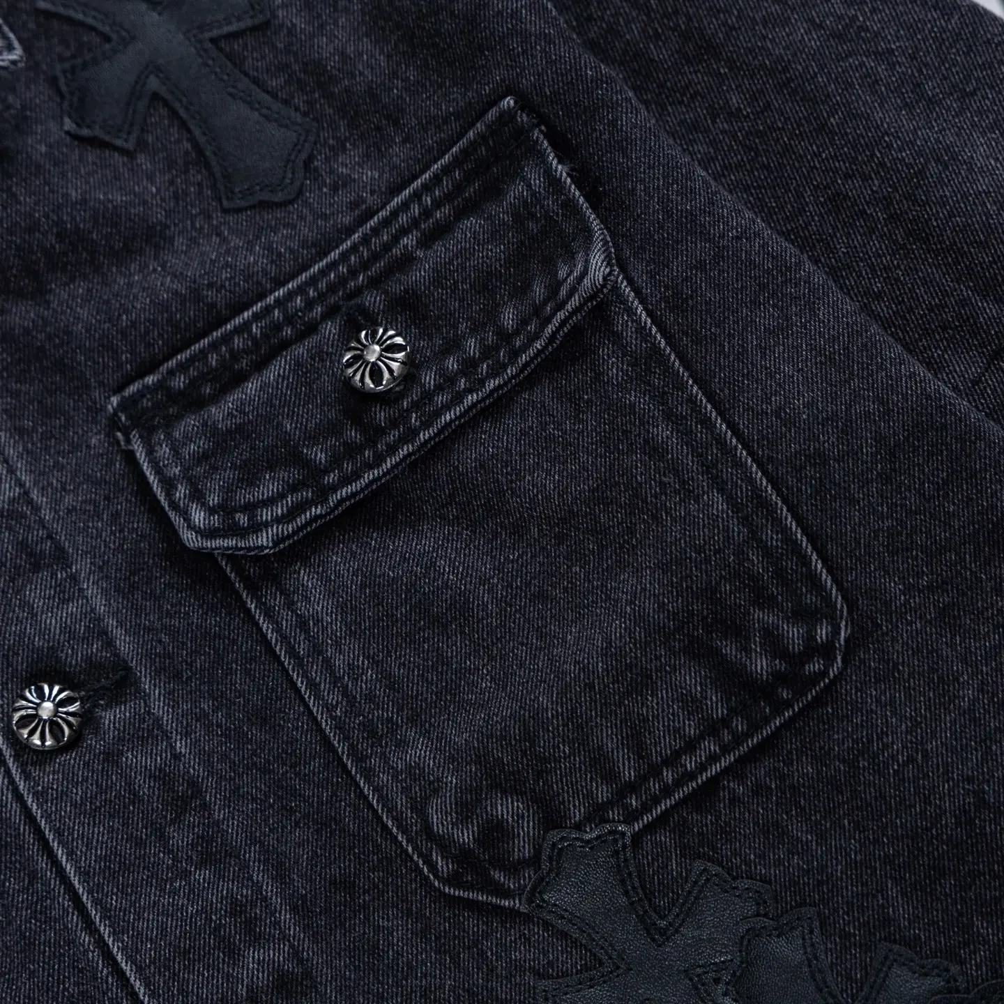 Chrome Hearts Cross Patch Washed Denim Jacket D18023902 — view 6
