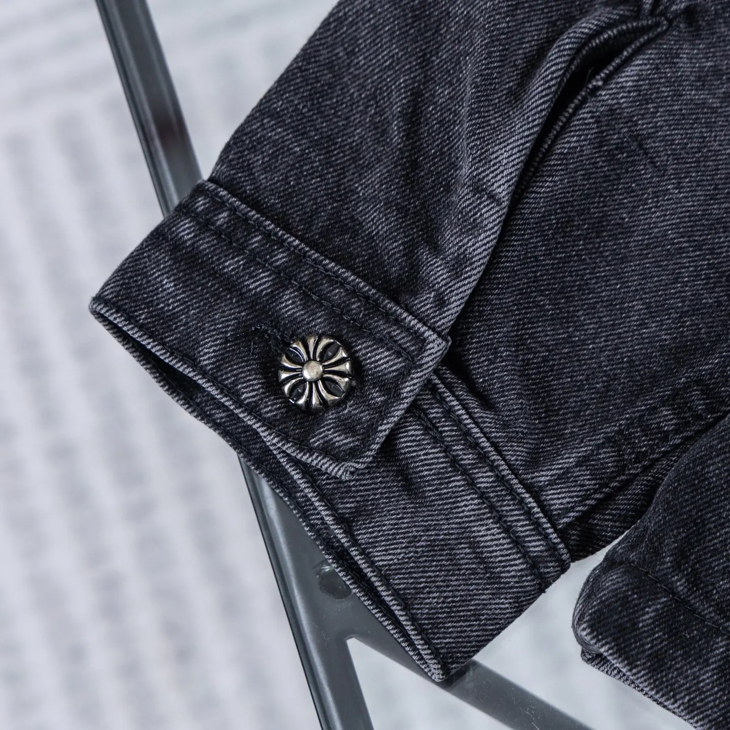 Chrome Hearts Cross Patch Washed Denim Jacket D18023902 — view 8