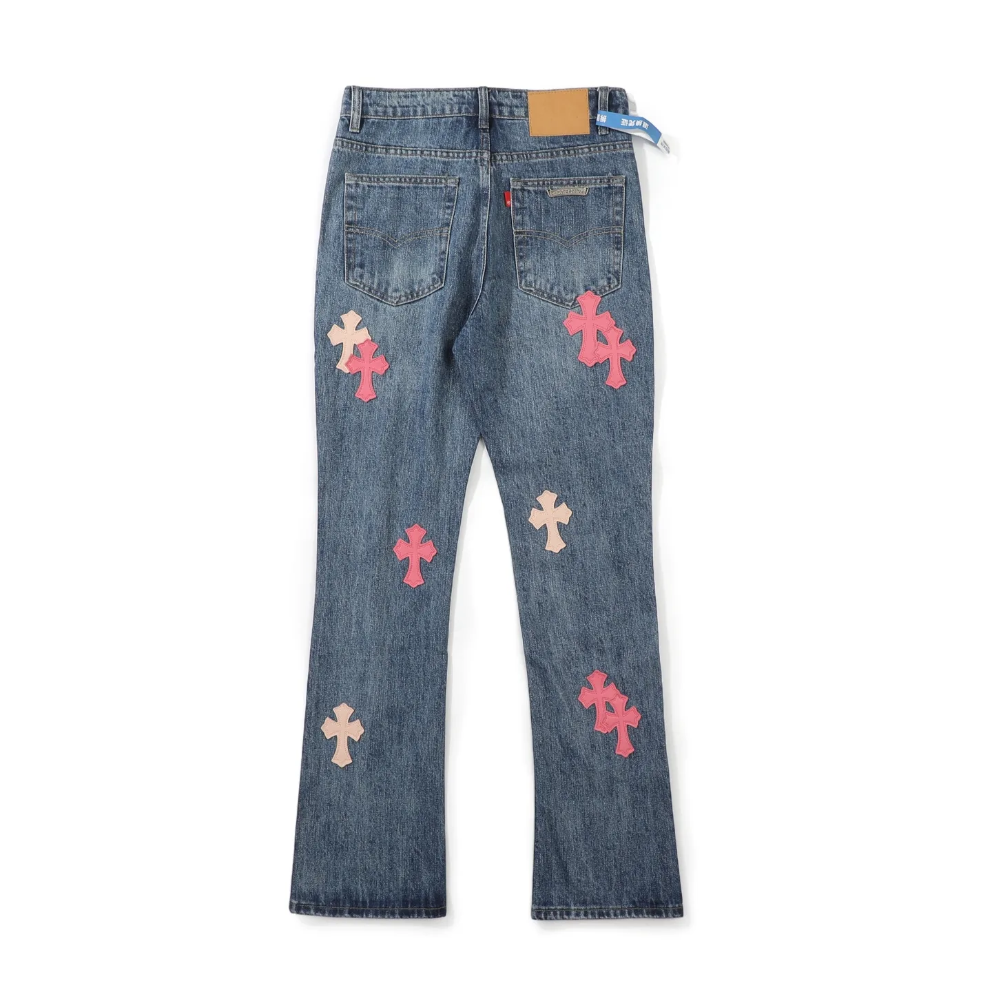Cross Patch Flared Straight-Leg Jeans D18023092 — view 2