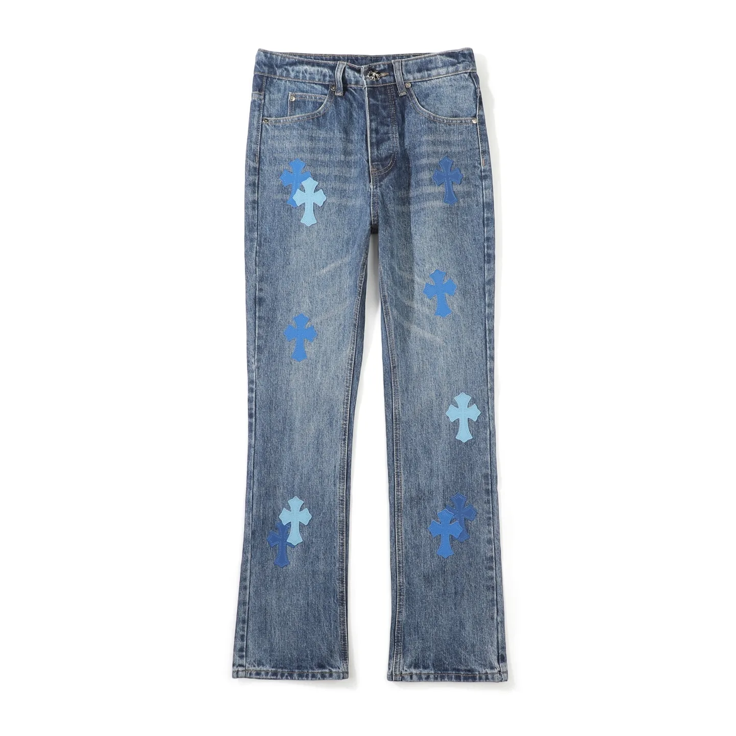 Cross Patch Straight-Leg Jeans D18023090
