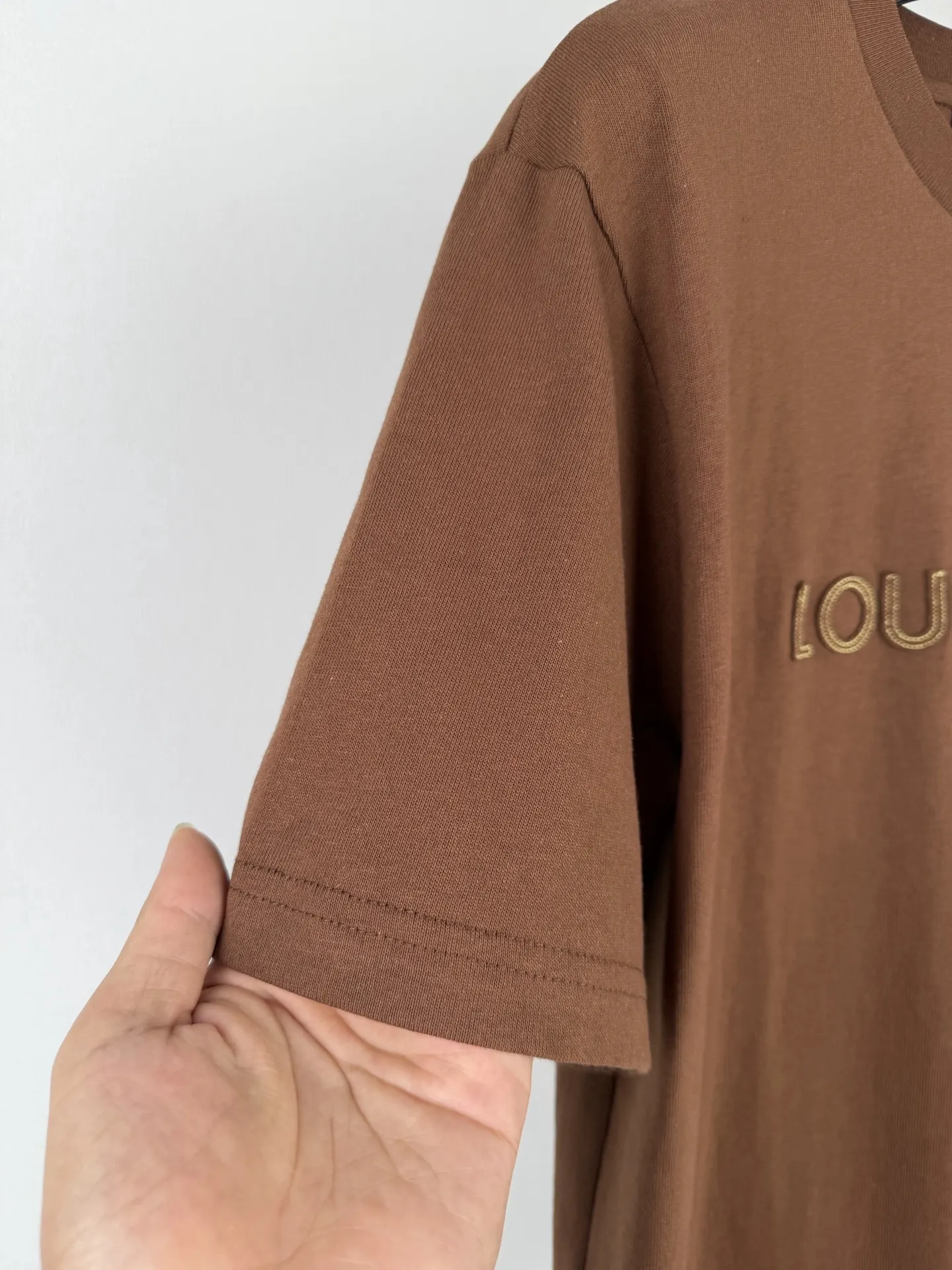 Embroidered Felt Logo Cotton T-Shirt D18021329 — view 9