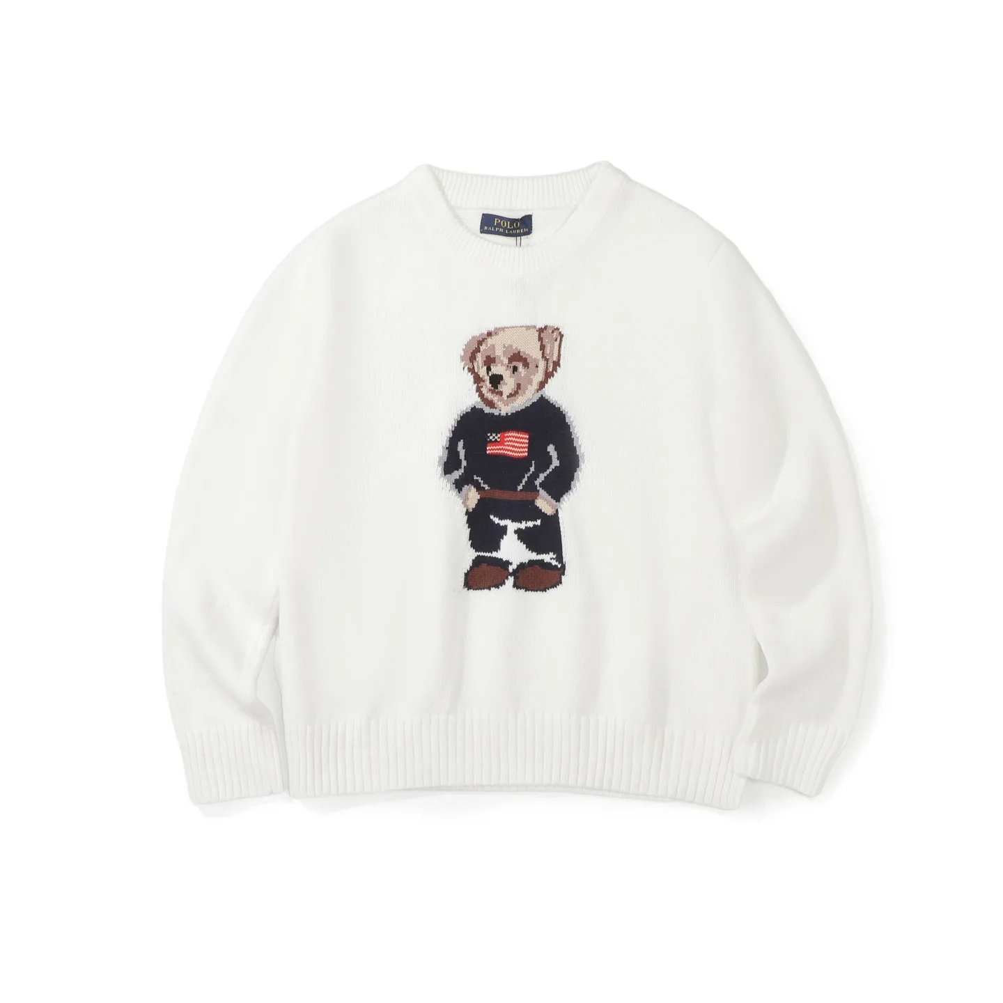 Polo Bear Cotton-Linen Intarsia Sweater D18023083