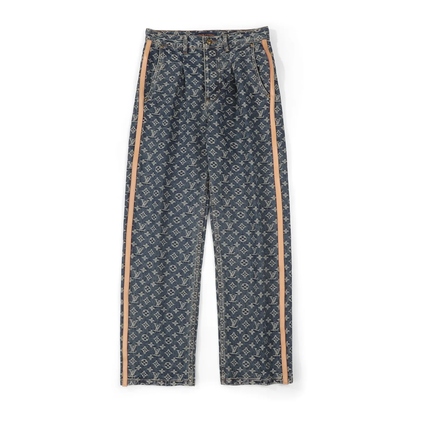 Monogram Jacquard Straight-Leg Jeans D18523116