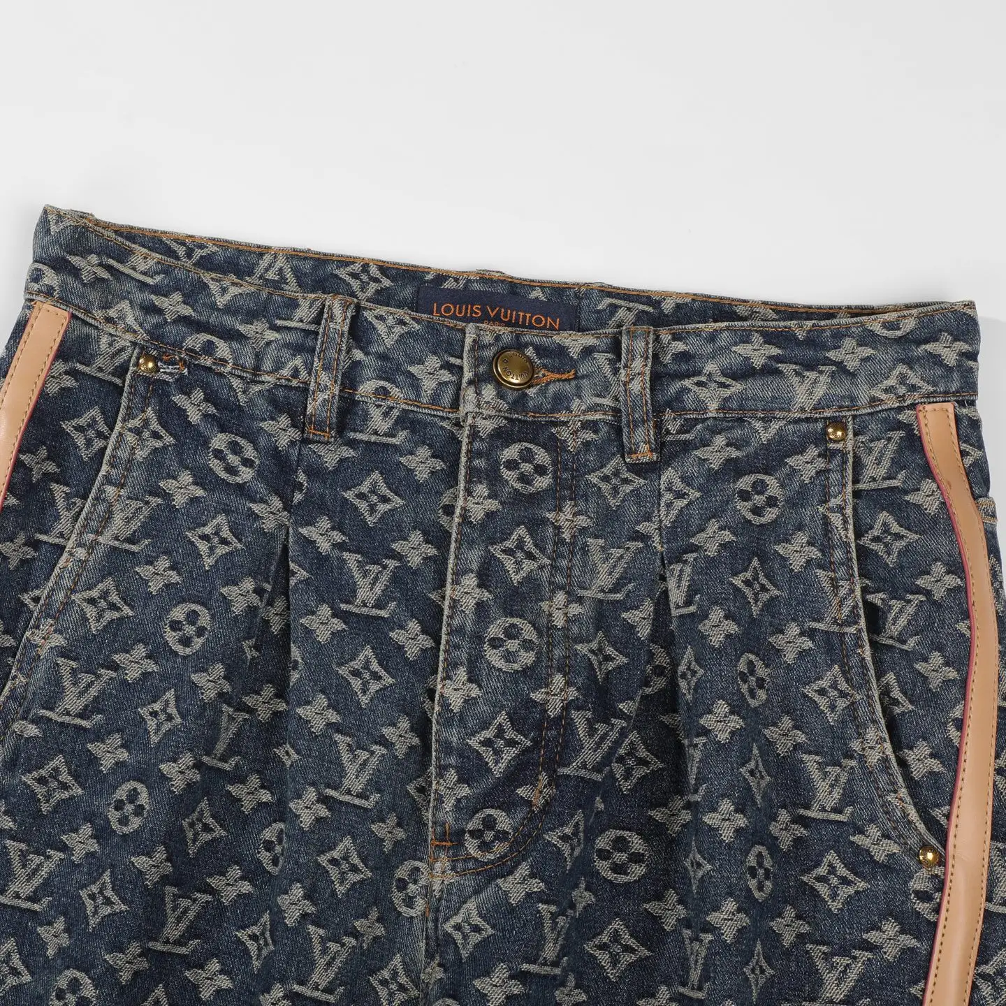 Monogram Jacquard Straight-Leg Jeans D18523116 — view 3