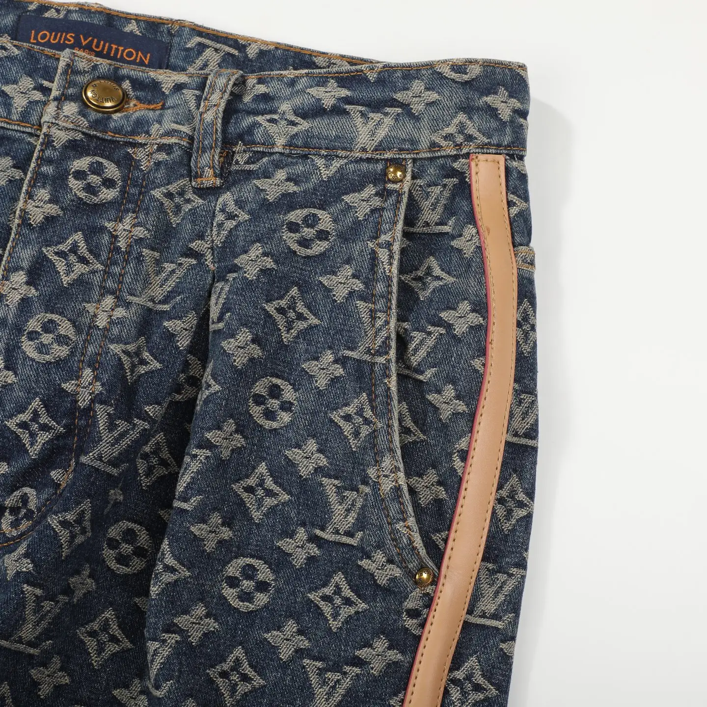 Monogram Jacquard Straight-Leg Jeans D18523116 — view 6