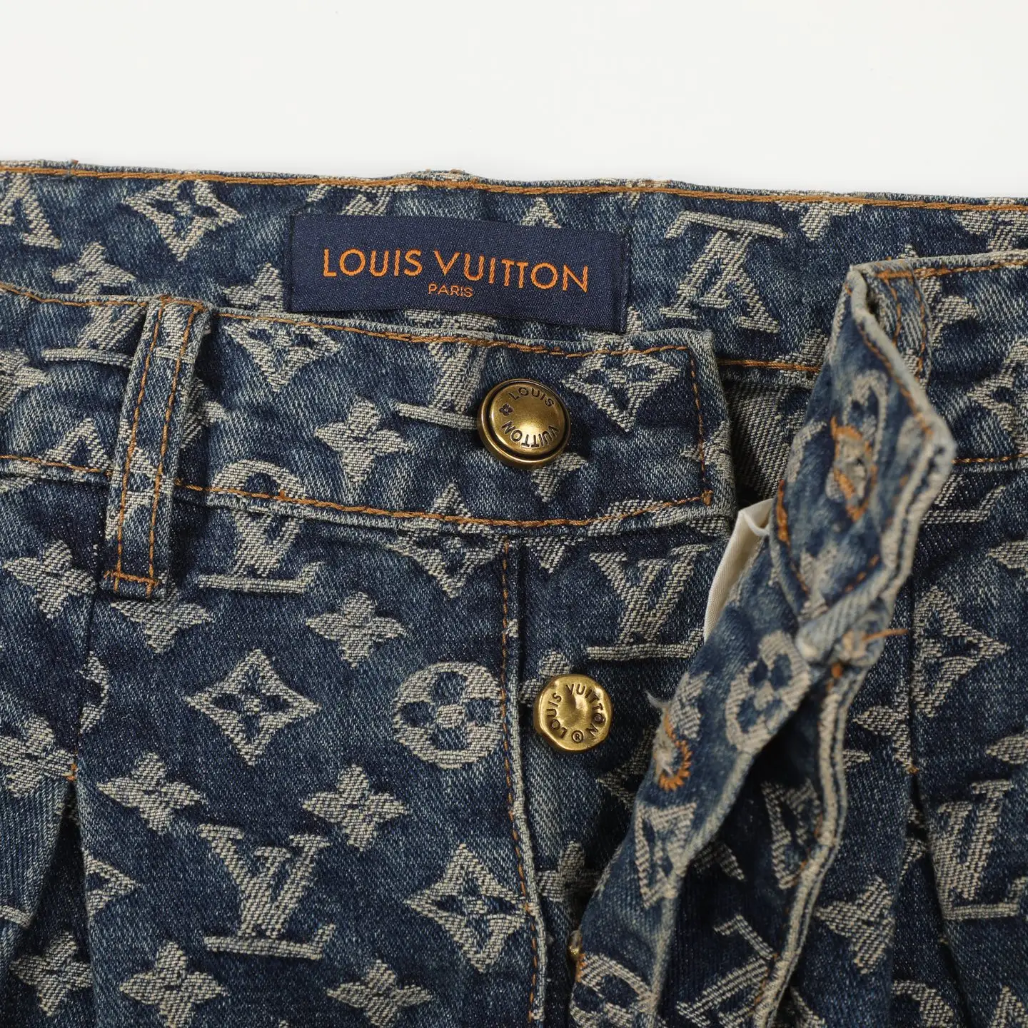 Monogram Jacquard Straight-Leg Jeans D18523116 — view 7