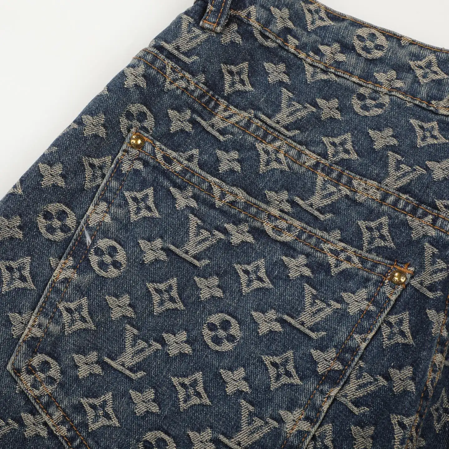 Monogram Jacquard Straight-Leg Jeans D18523116 — view 13