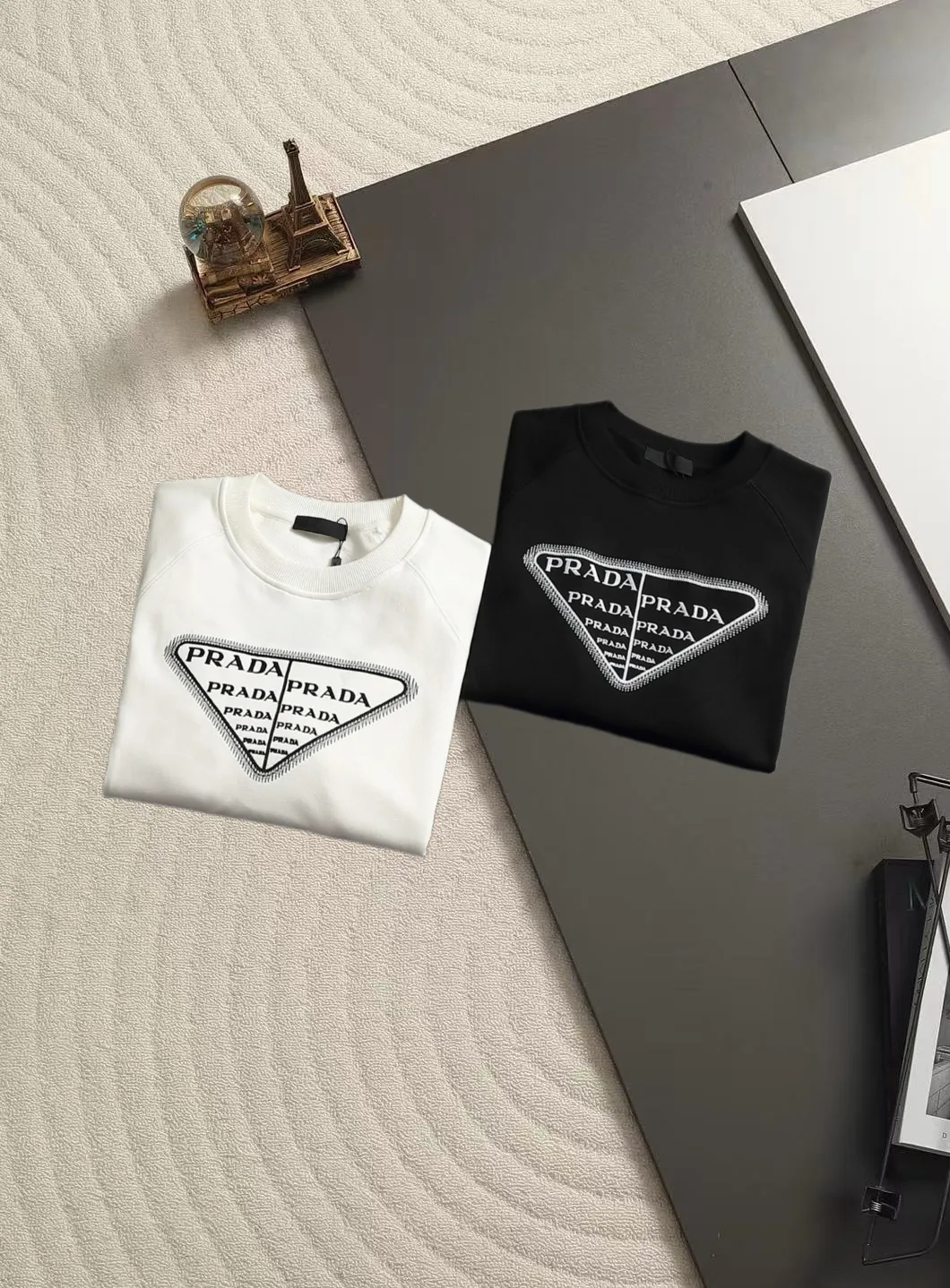 Embroidered Triangle Logo Crew-Neck Sweatshirt D18521500 — view 2