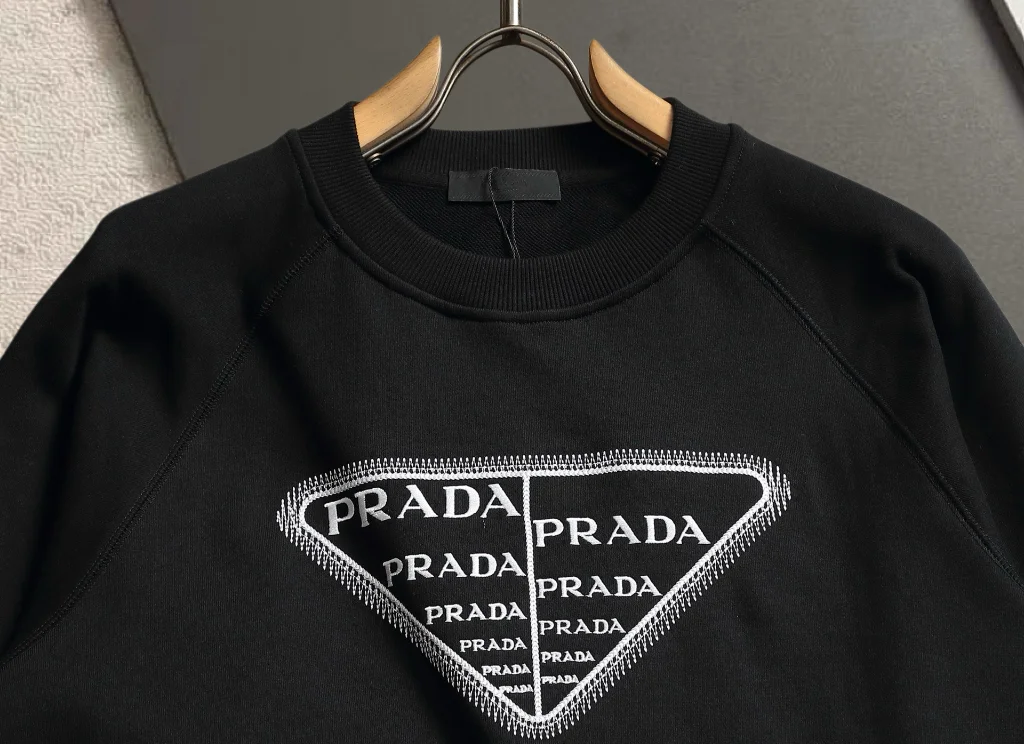 Embroidered Triangle Logo Crew-Neck Sweatshirt D18521500 — view 3