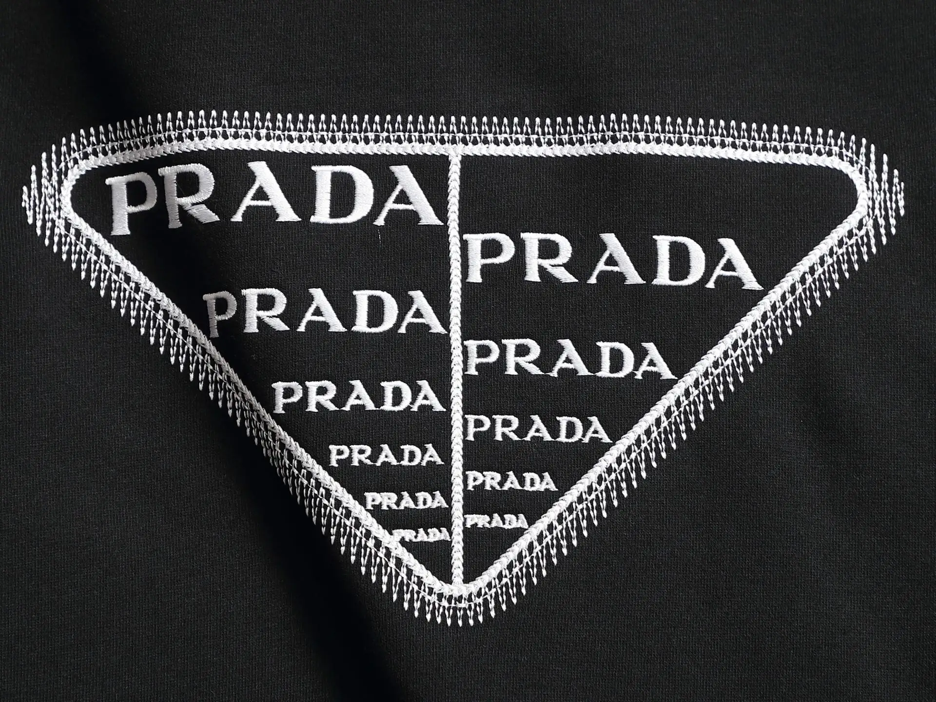 Embroidered Triangle Logo Crew-Neck Sweatshirt D18521500 — view 4