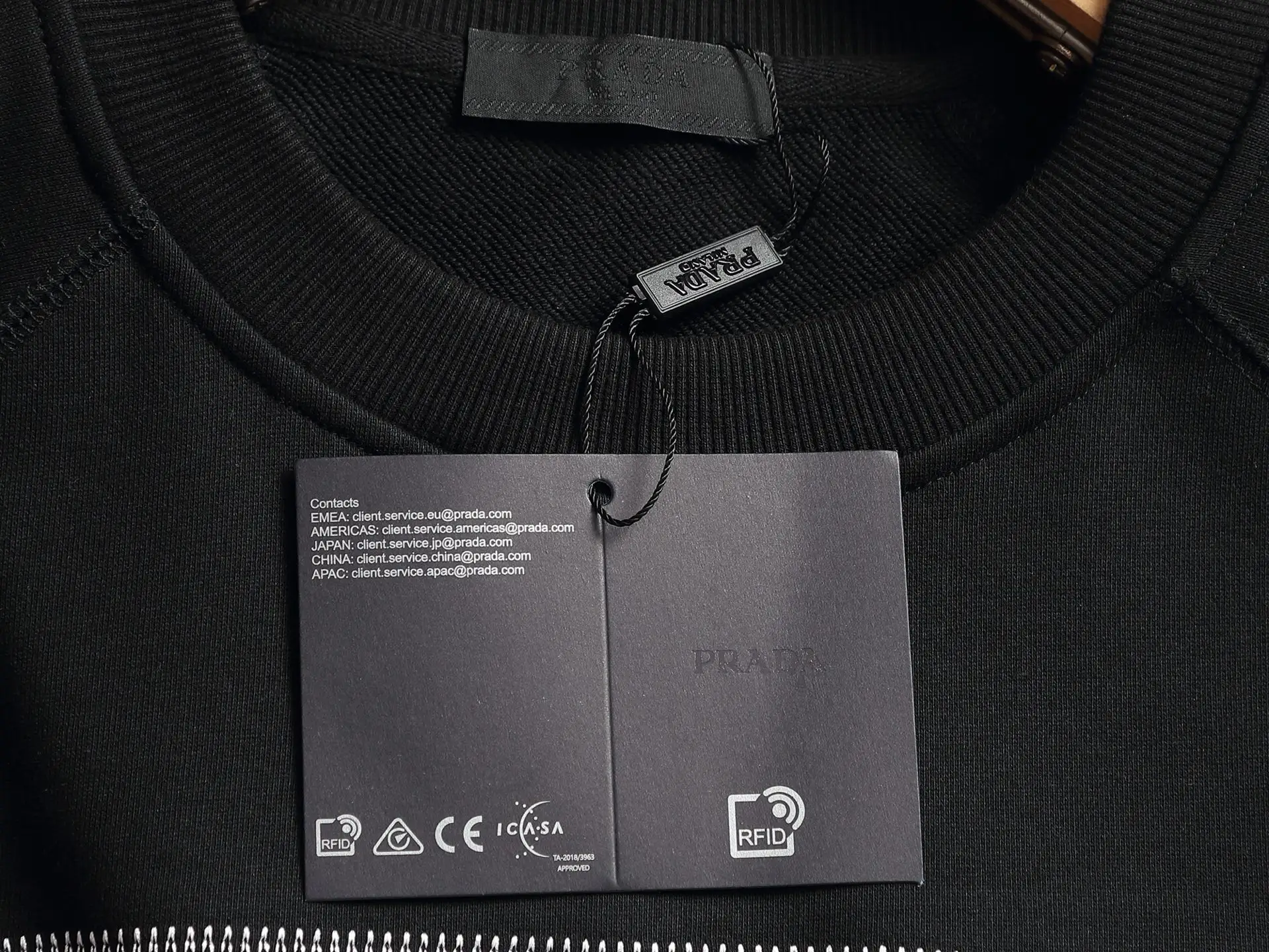 Embroidered Triangle Logo Crew-Neck Sweatshirt D18521500 — view 5