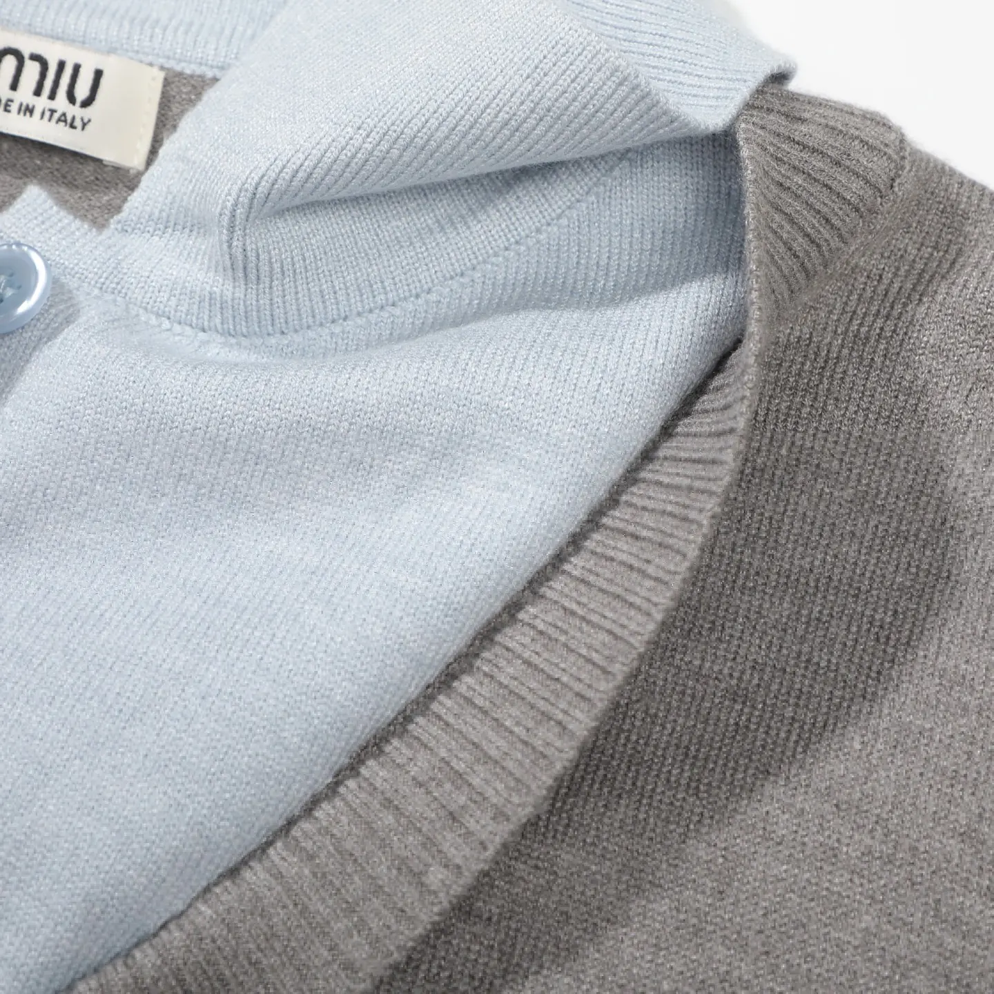 Layered Wool-Blend V-Neck Sweater D18523078 — view 6