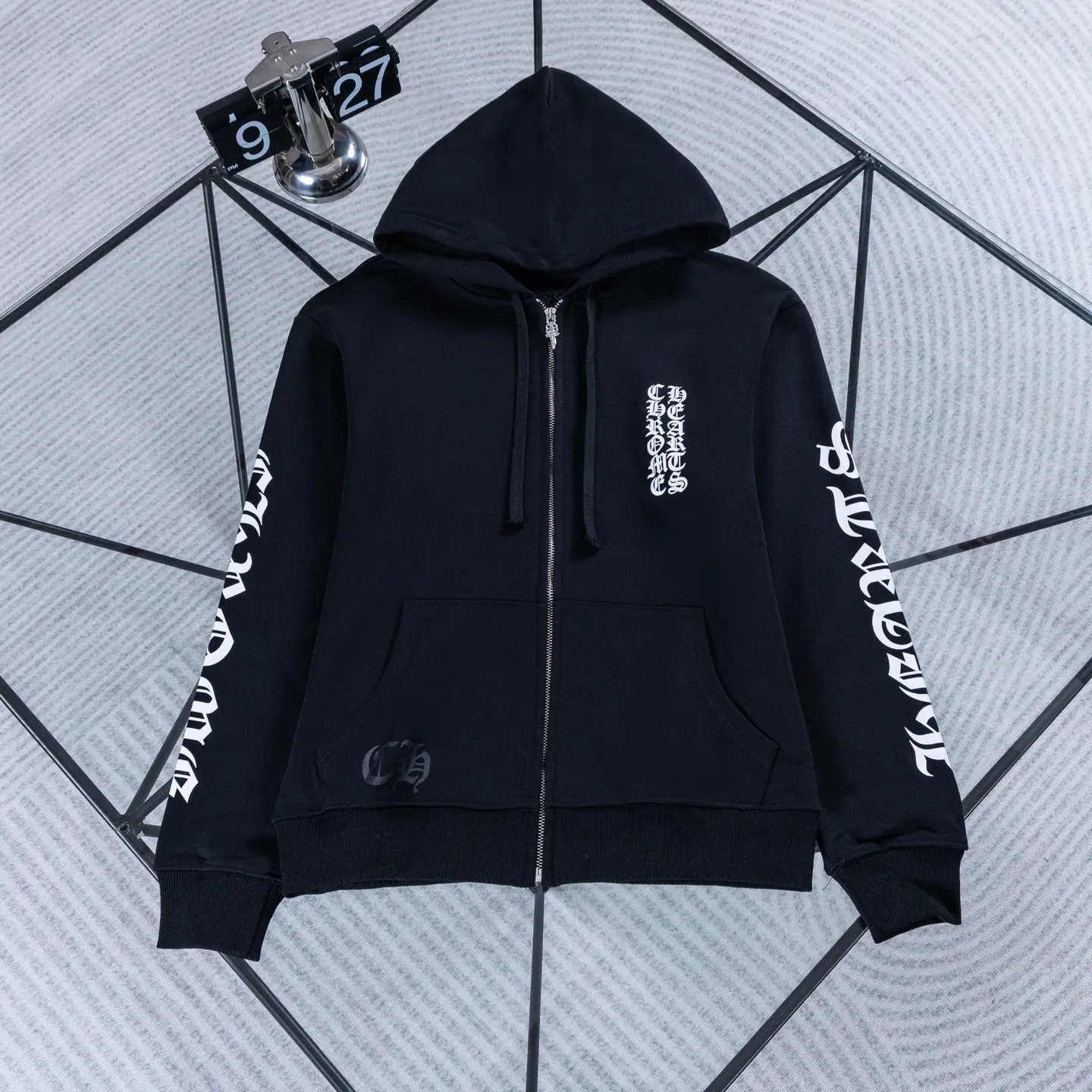Logo-Print Zip-Up Cotton Hoodie D18522742