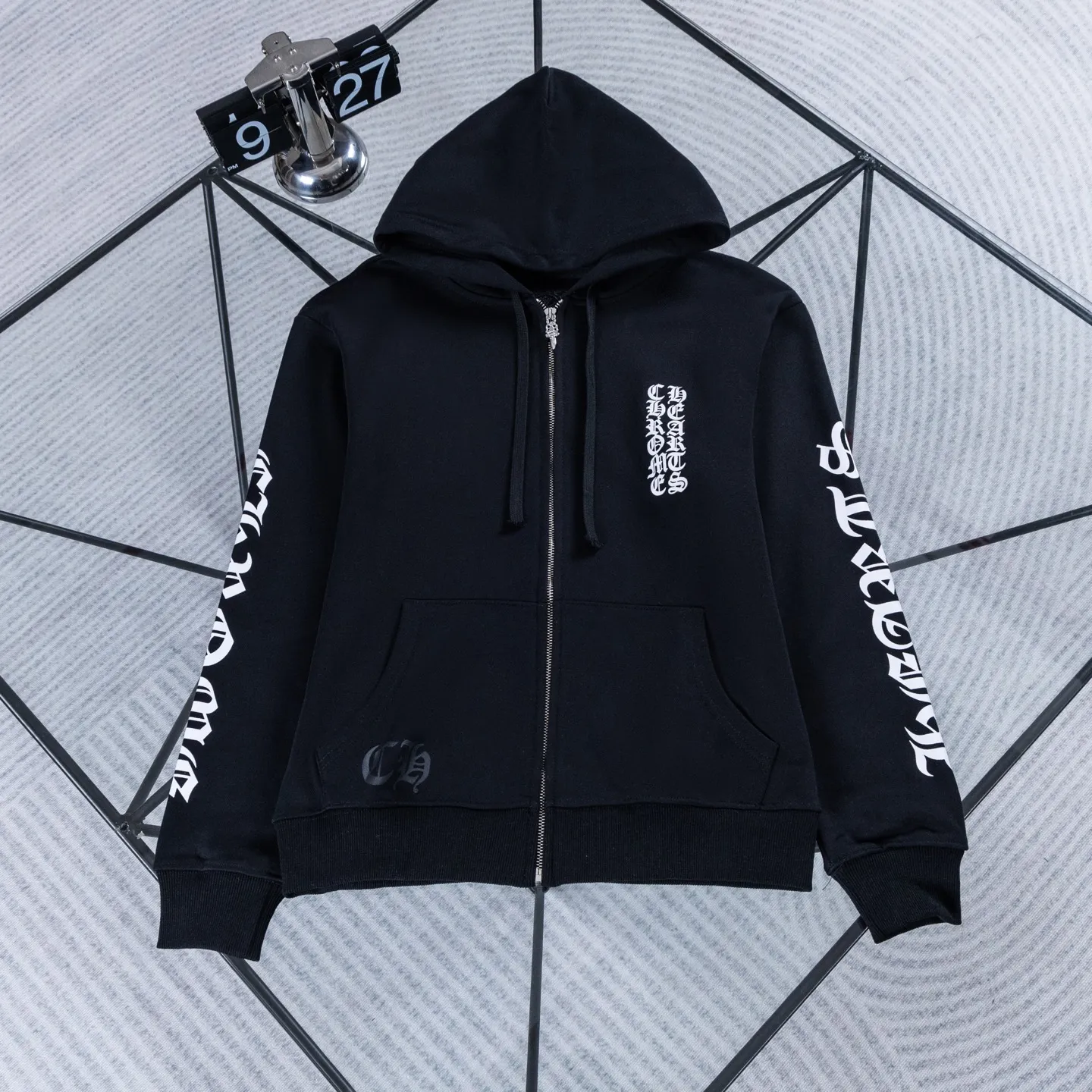 Logo-Print Zip-Up Cotton Hoodie D18522742