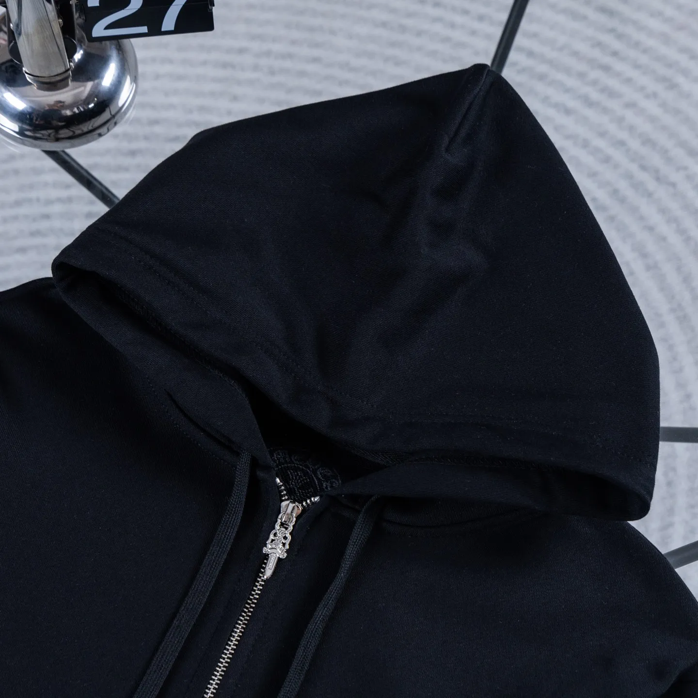 Logo-Print Zip-Up Cotton Hoodie D18522742 — view 4