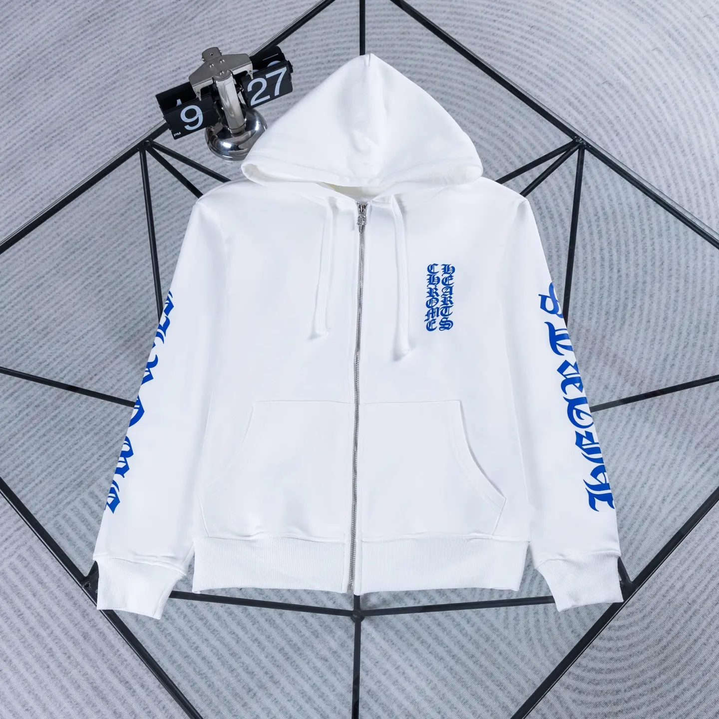 Logo-Print Zip-Up Cotton Hoodie D18522743