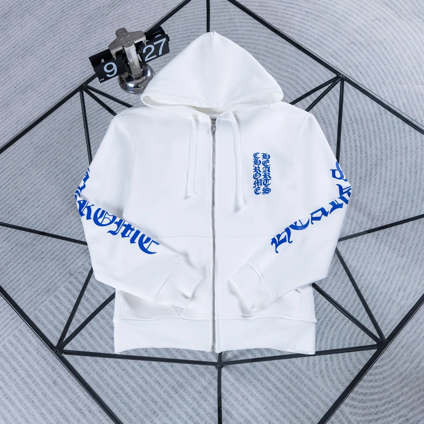 Logo-Print Zip-Up Cotton Hoodie D18522743 — view 2