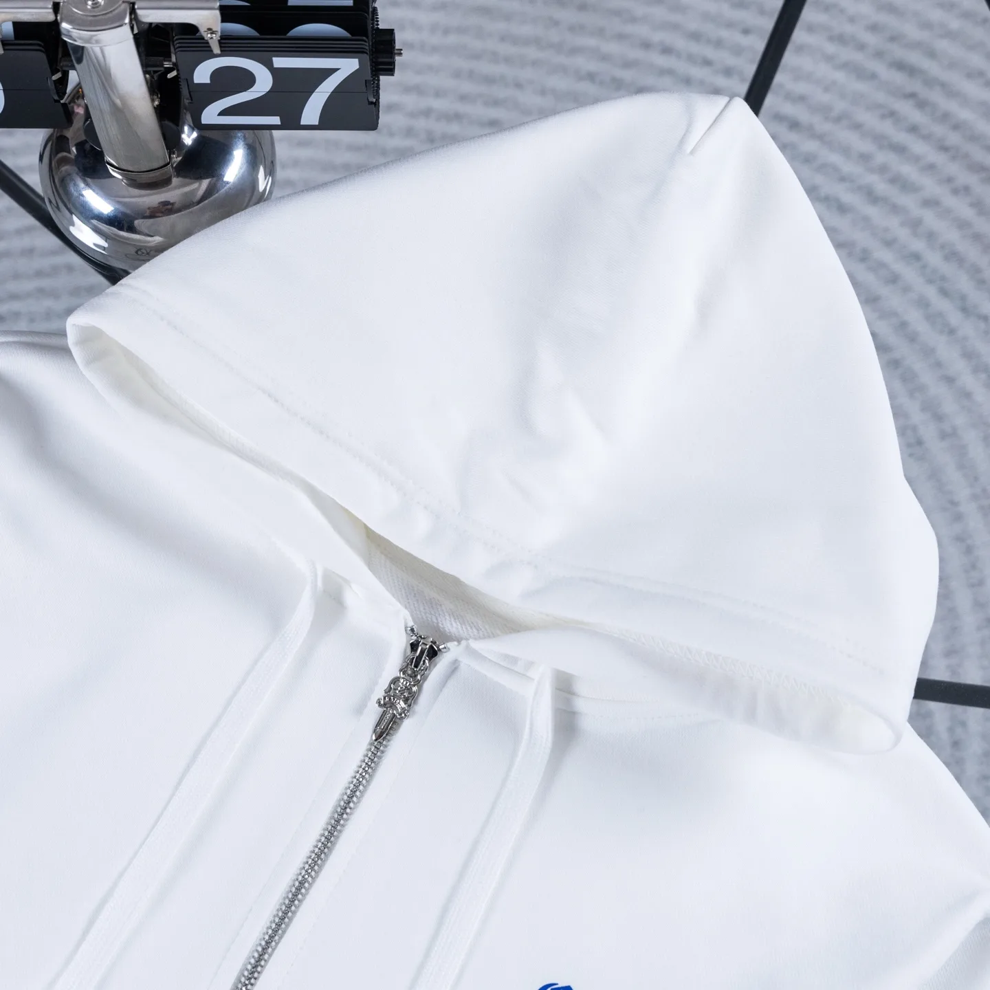 Logo-Print Zip-Up Cotton Hoodie D18522743 — view 6