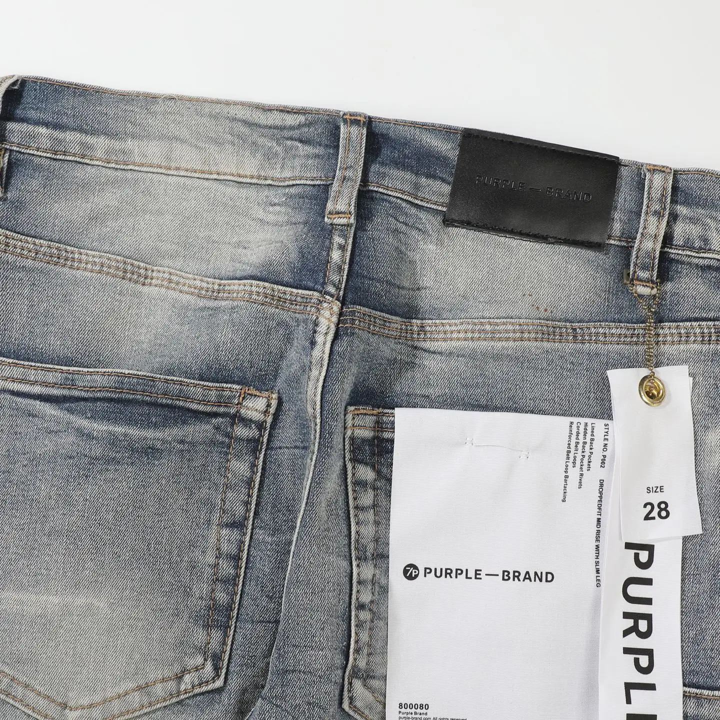 Distressed Slim-Fit Graphic Patch Jeans D18523106 — view 9