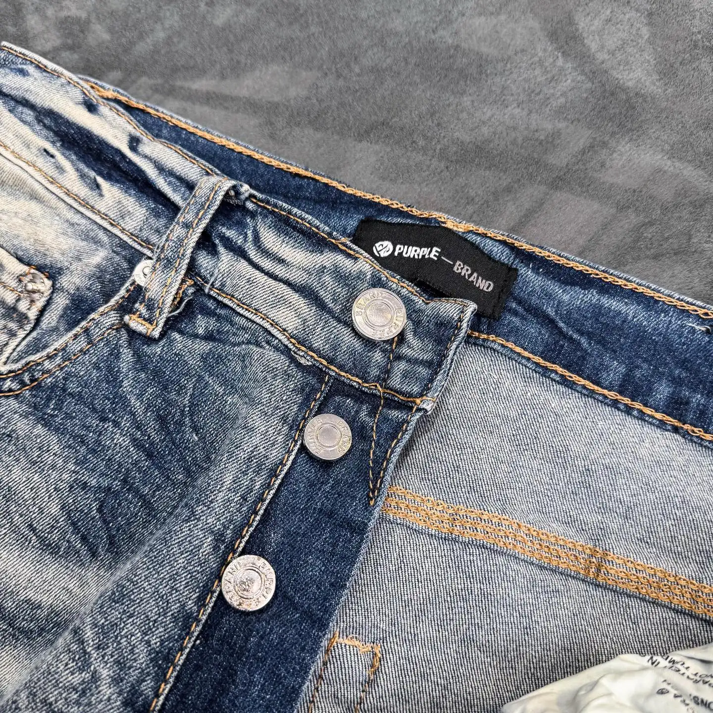 Distressed Slim-Fit Graphic Patch Jeans D18523107 — view 9