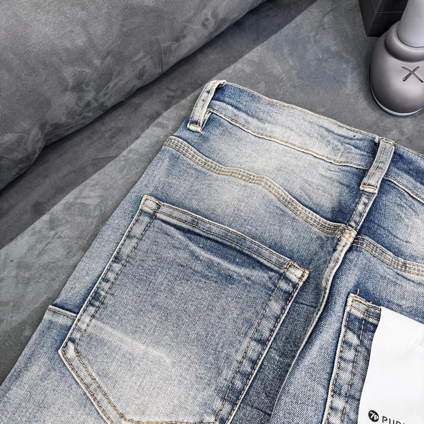 Distressed Slim-Fit Graphic Patch Jeans D18523107 — view 14
