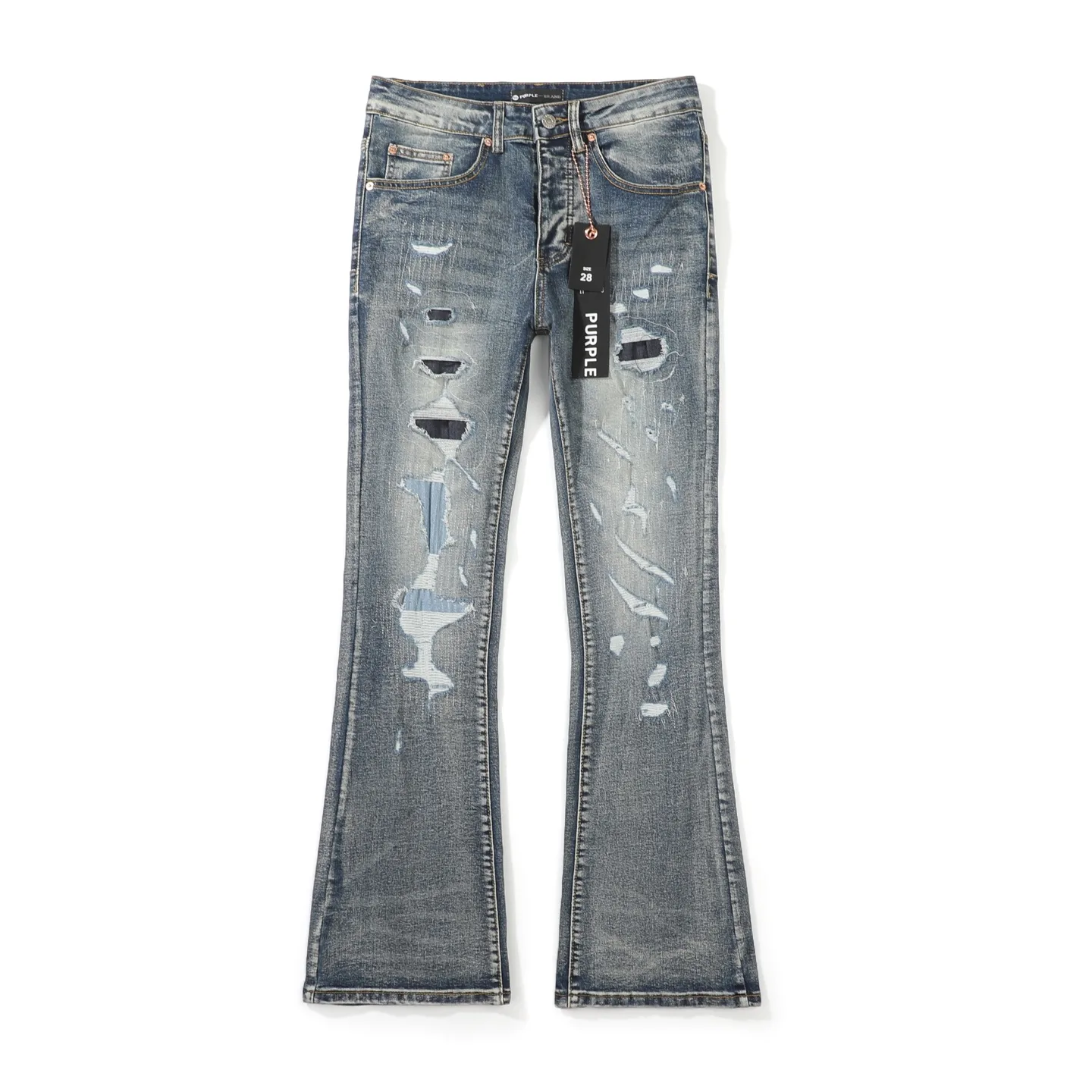 Purple Brand Distressed Flare-Leg Jeans D18523098