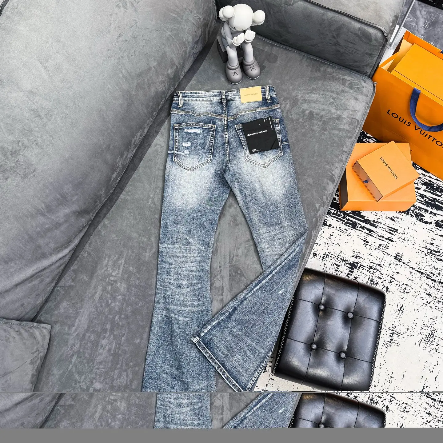 Distressed Flare-Leg Jeans D18523099 — view 3