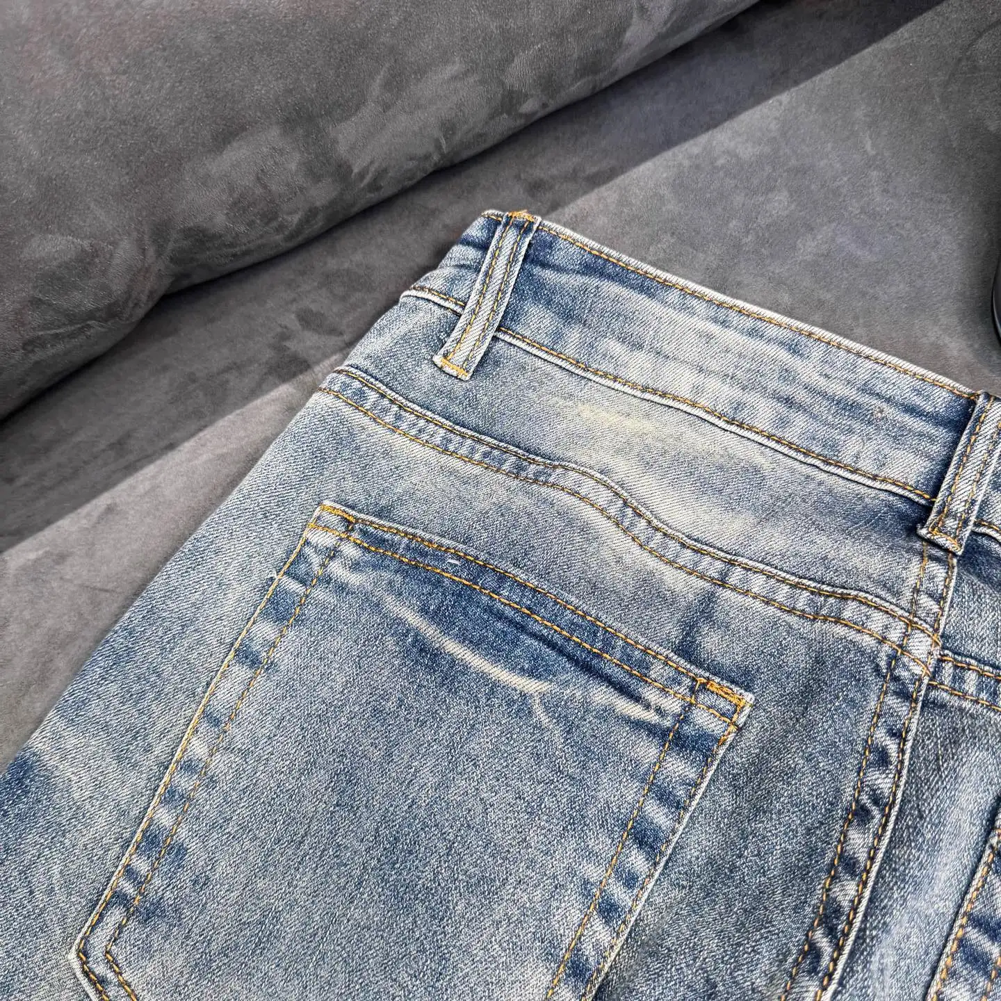 Distressed Embroidered Flare-Leg Jeans D18523101 — view 14